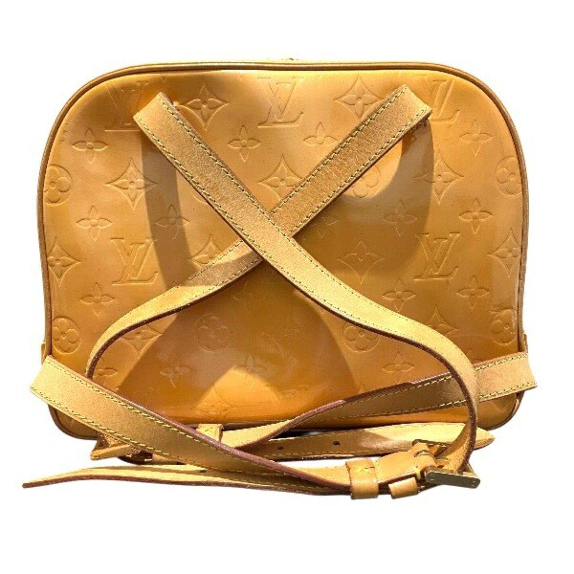 Louis Vuitton Orange Pink Leather Backpack Handbag (Pre-Owned)