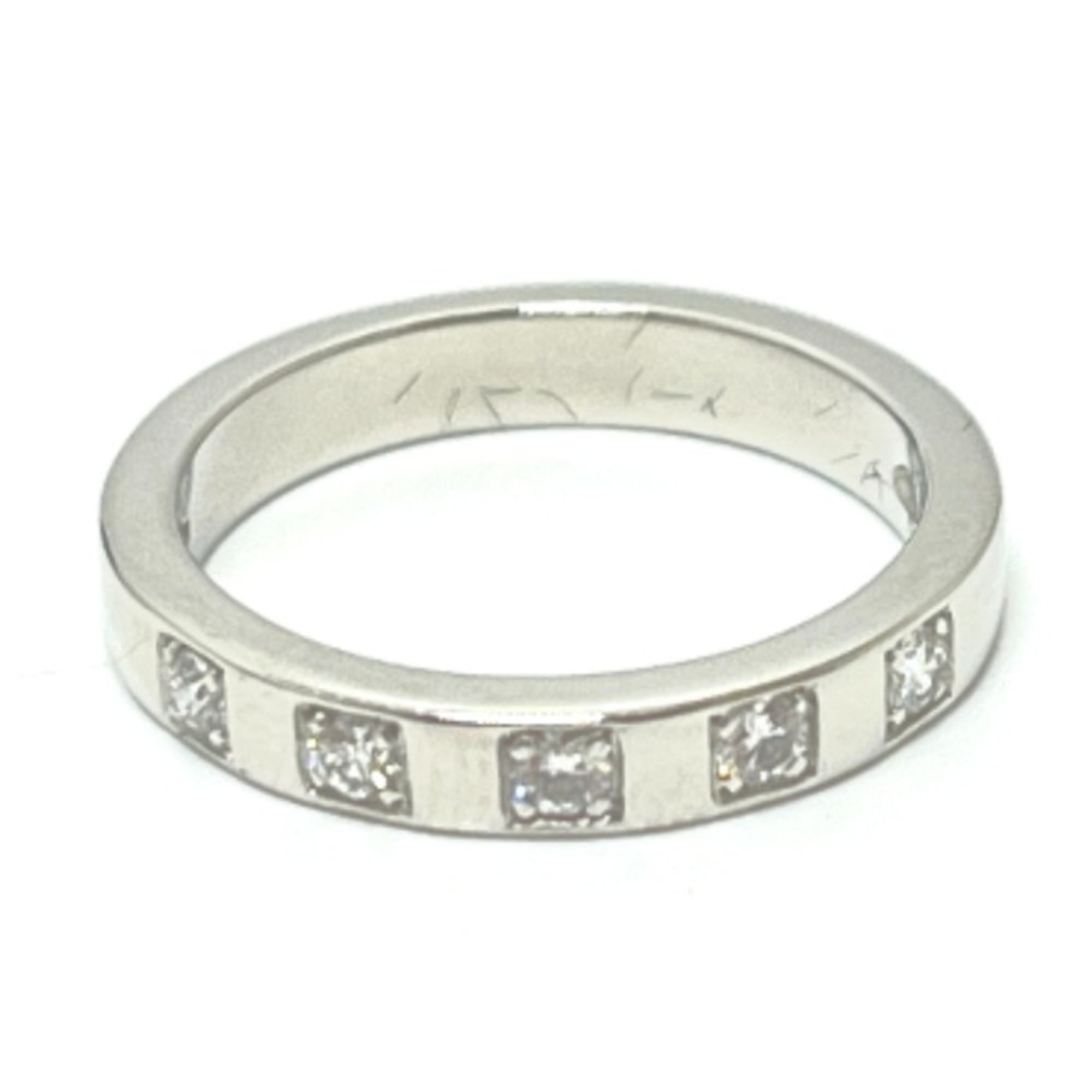 Bvlgari Silver Platinum 950 Band Ring (Pre-Owned)
