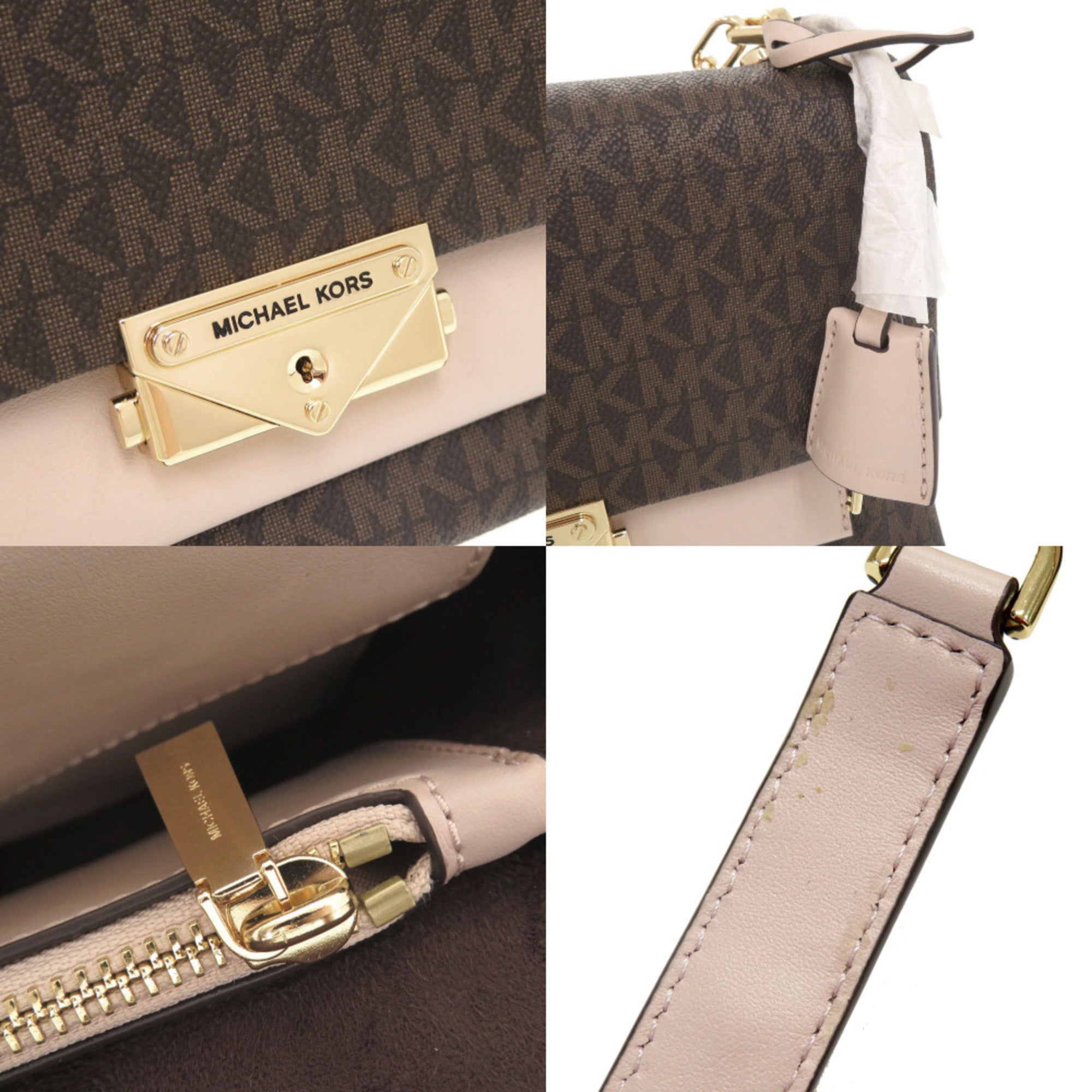 Michael Kors Brown Pink Pvc Shoulder Bag (Pre-Owned)