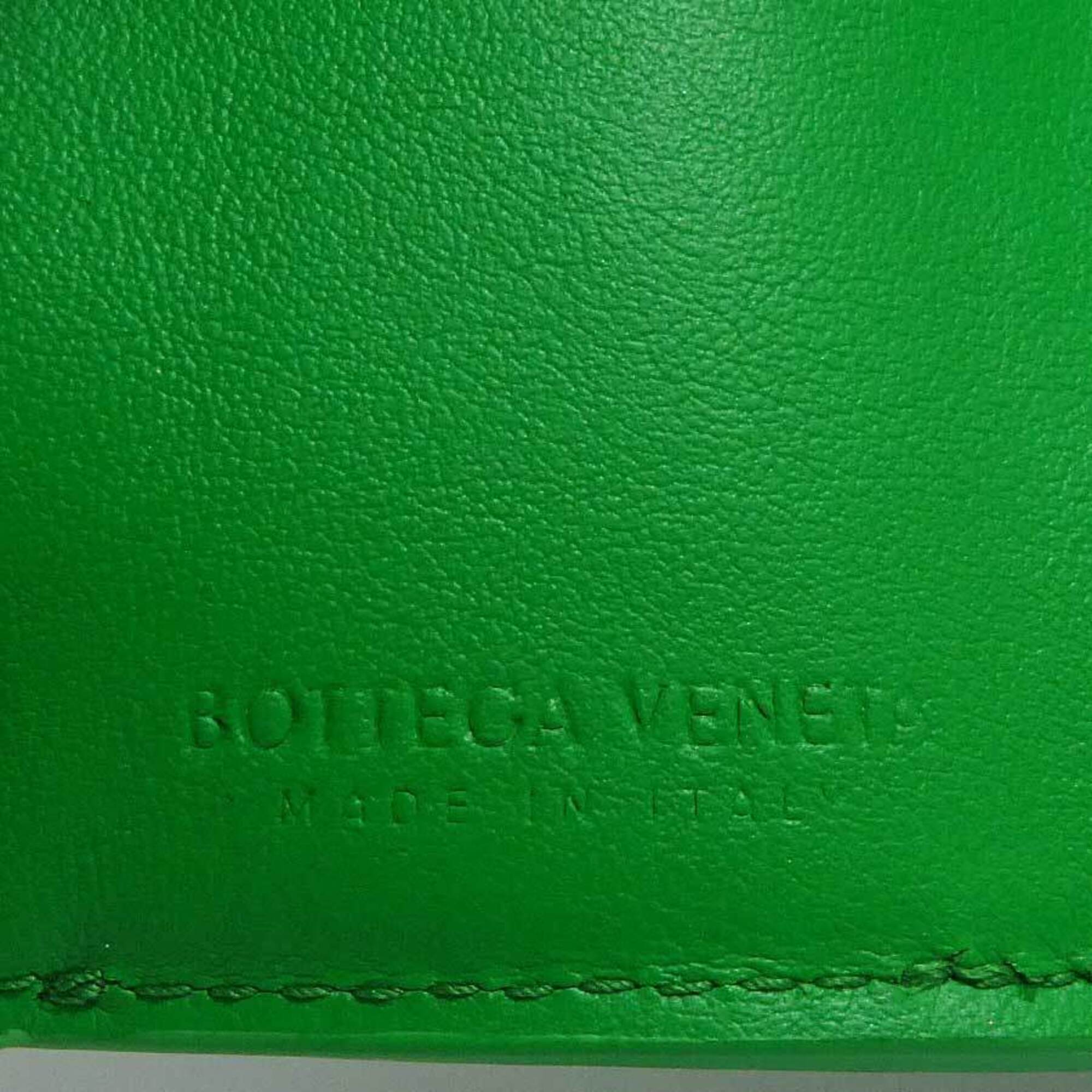Bottega Veneta Green Leather Wallet (Tri-Fold) (Pre-Owned)