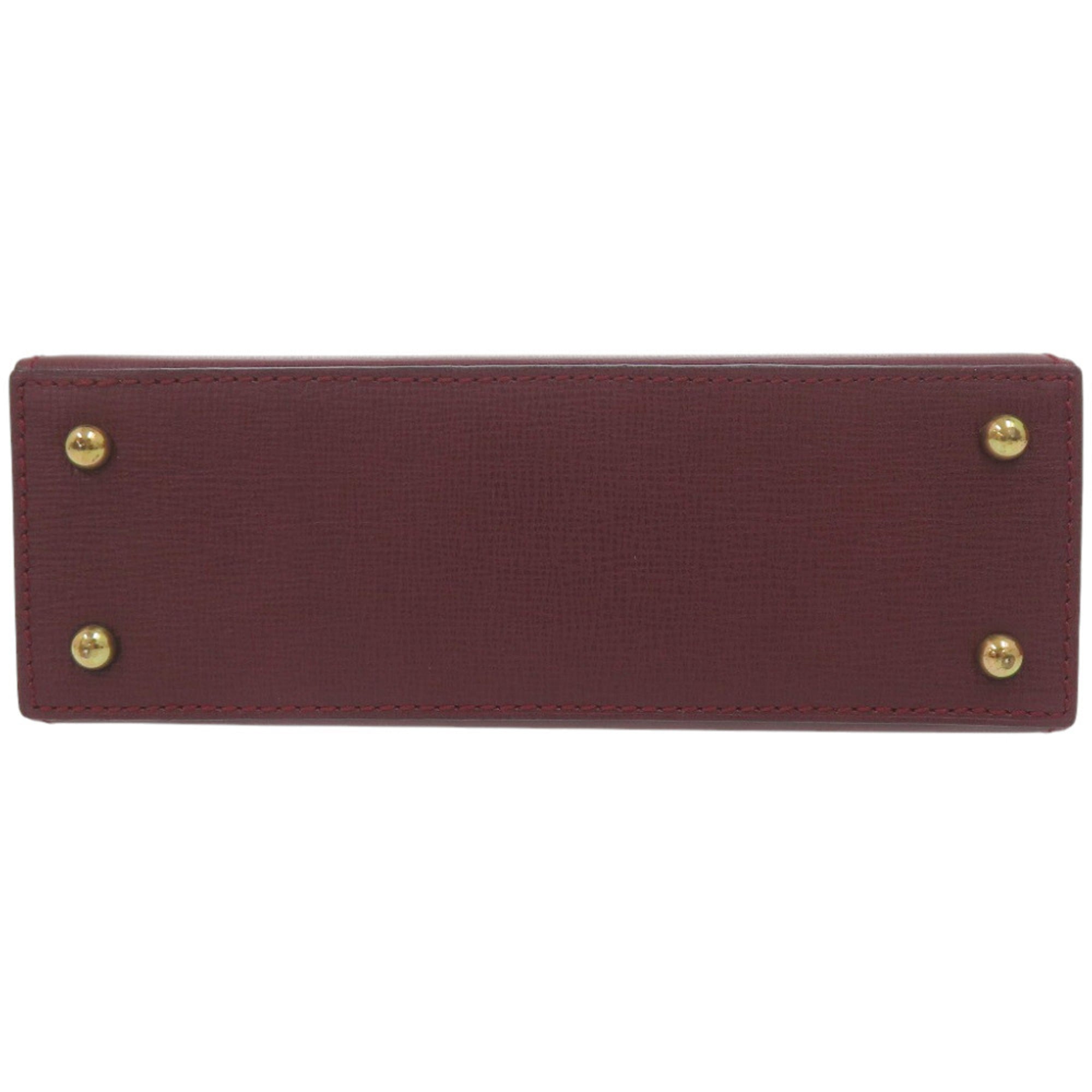 Cartier Bordeaux Leather Handbag (Pre-Owned)