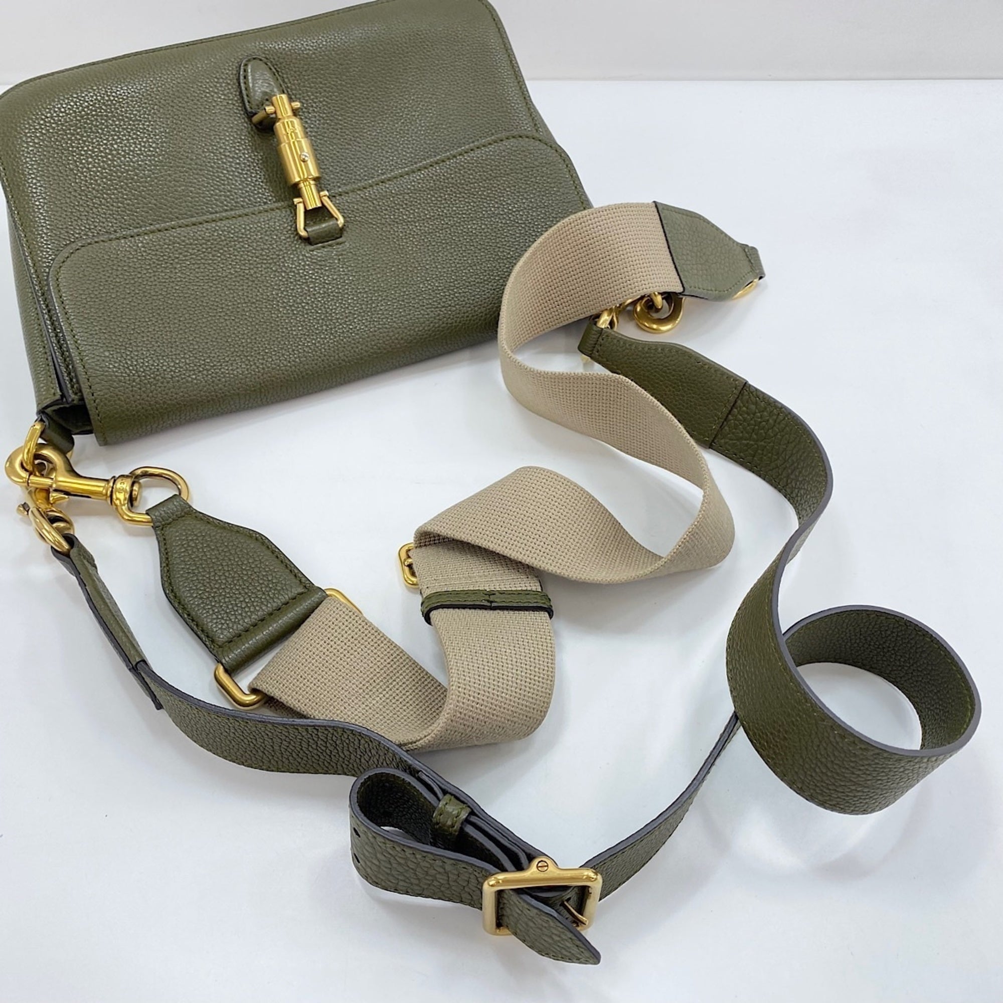 Gucci Green Leather Shoulder Bag (Pre-Owned)