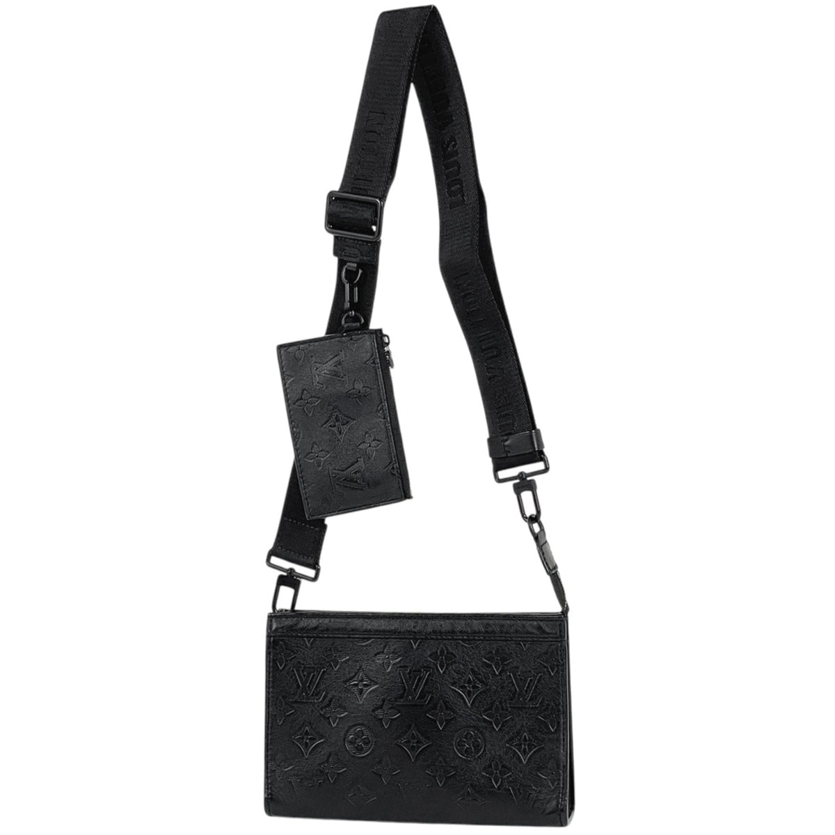 Louis Vuitton Monogram Shadow Black Noir Monogram Shadow Shoulder Bag (Pre-Owned)