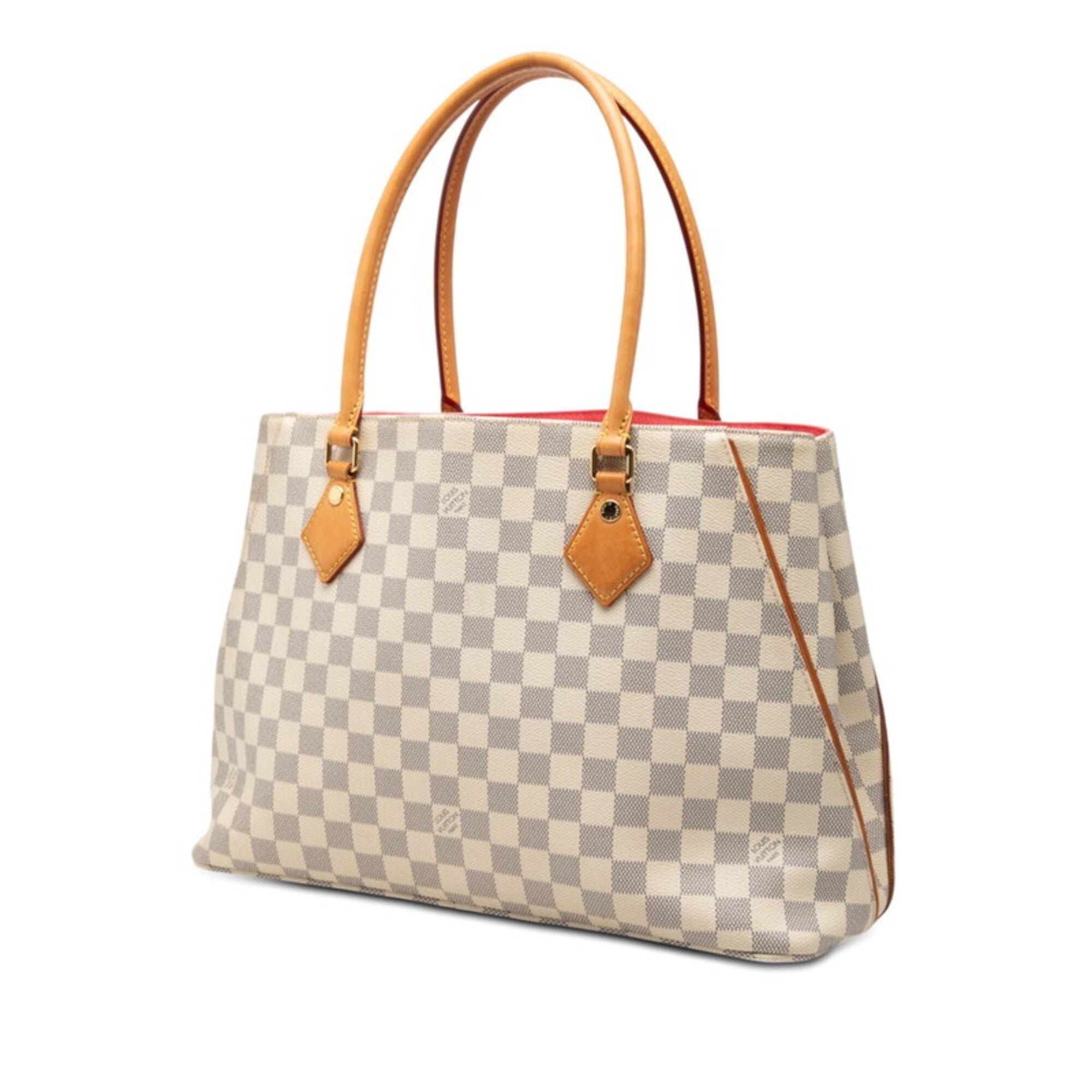 Louis Vuitton Damier Azur Pink White Pvc Leather Shoulder Bag Tote Bag (Pre-Owned)