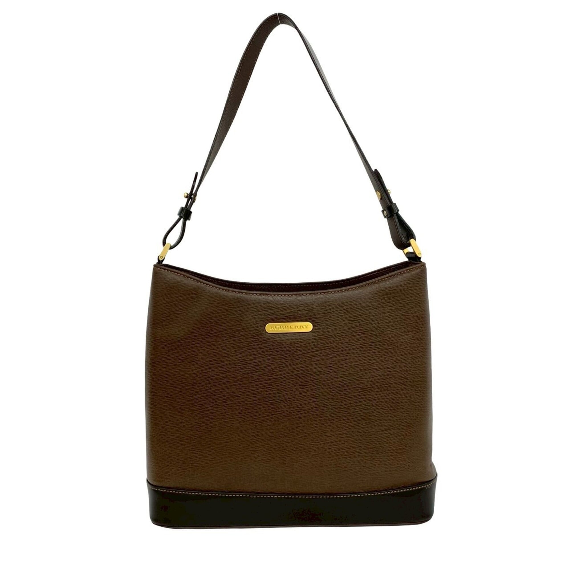 Burberry Brown Leather Shoulder Bag (Pre-Owned)