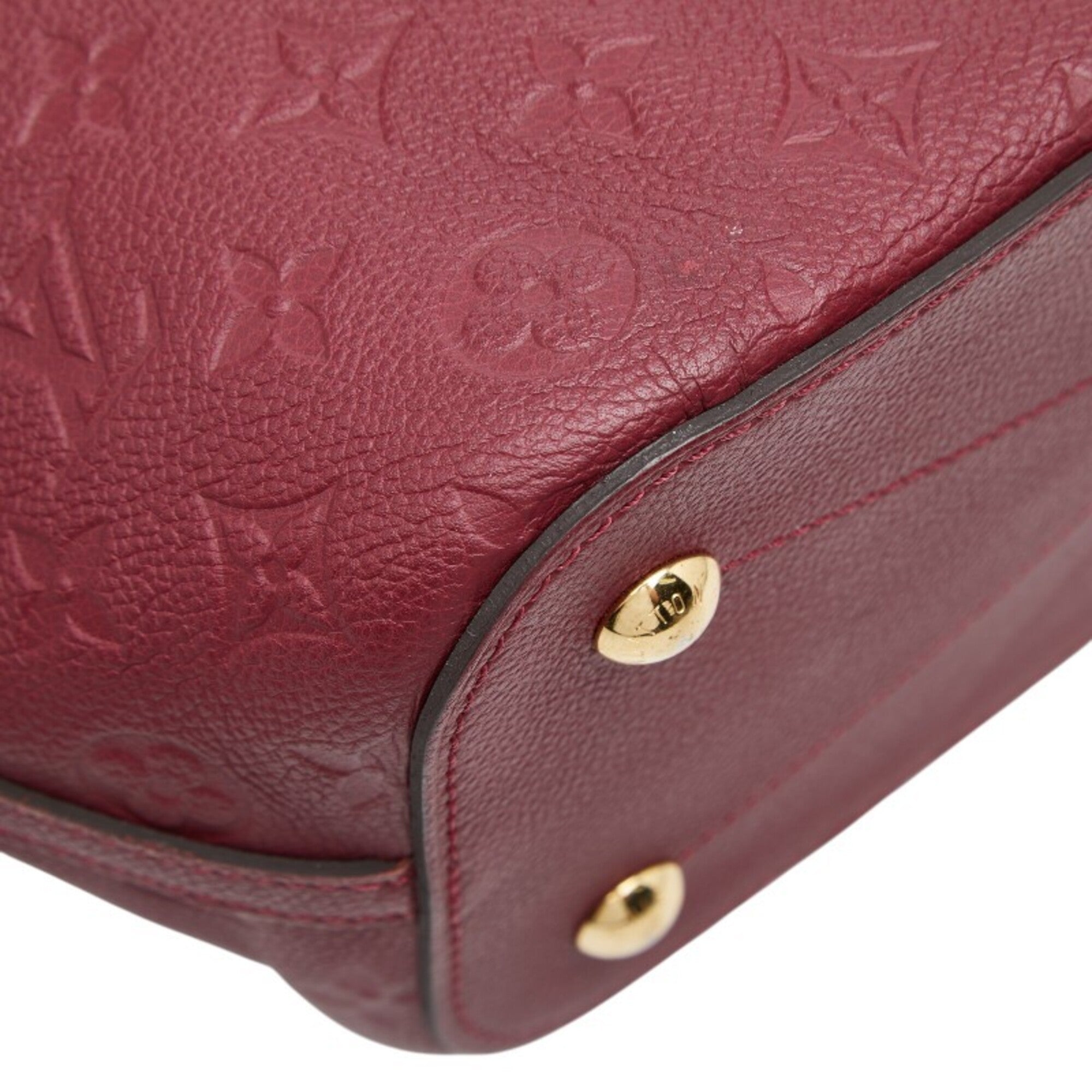 Louis Vuitton Raisin Red Color Wine Leather Handbag (Pre-Owned)