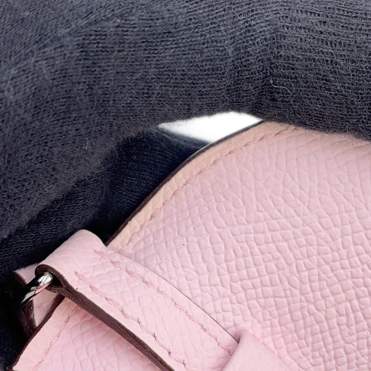 Hermes Pink Epsom Leather Chain/Shoulder Wallet (Pre-Owned)
