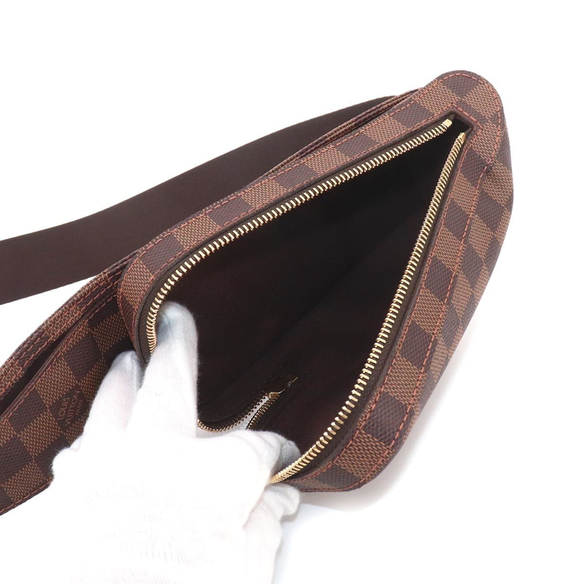 Louis Vuitton Ebene Damier Canvas Handbag Pouch Sling Bag (Pre-Owned)