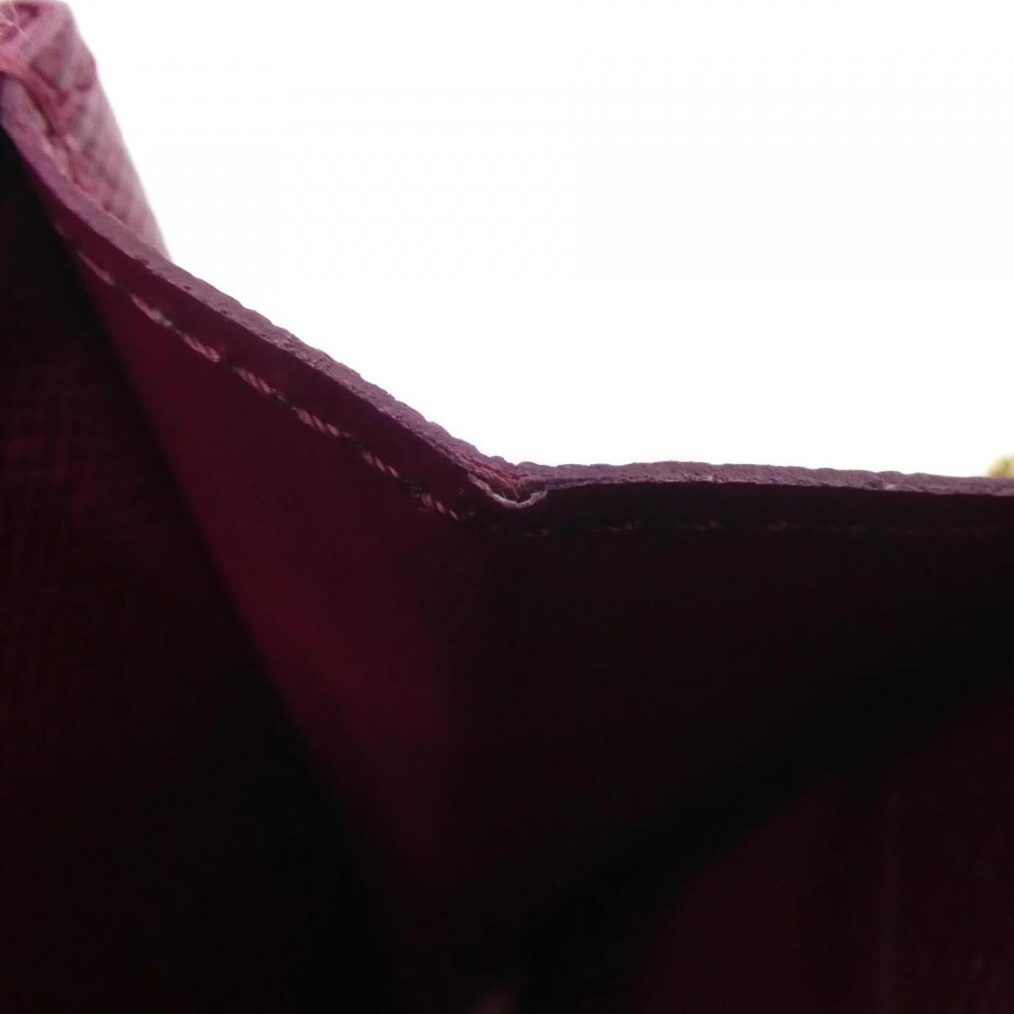 Louis Vuitton Fuchsia Marron Coated Canvas Long Wallet (Bi-Fold) (Pre-Owned)