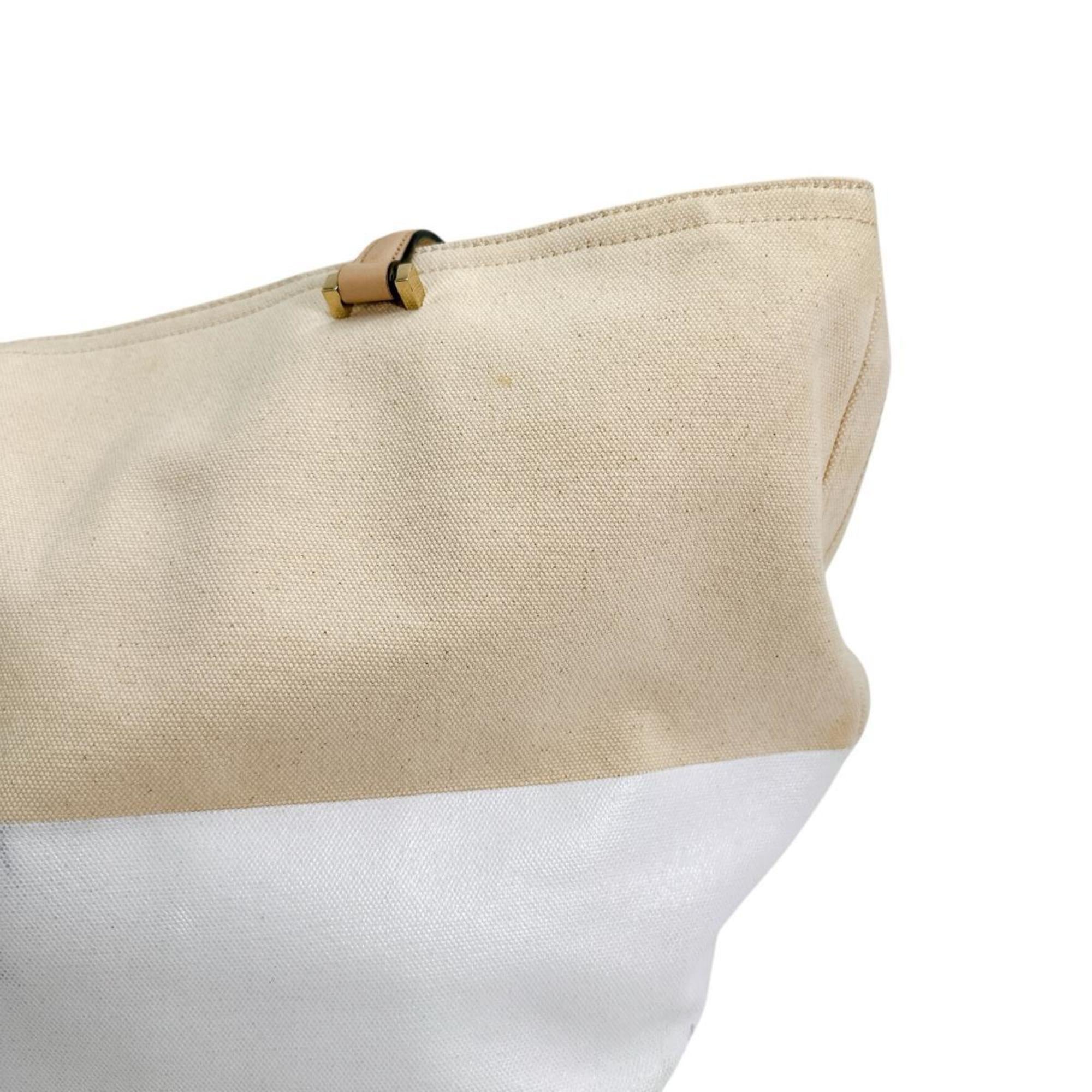 Kate Spade Beige Canvas Handbag Tote Bag (Pre-Owned)