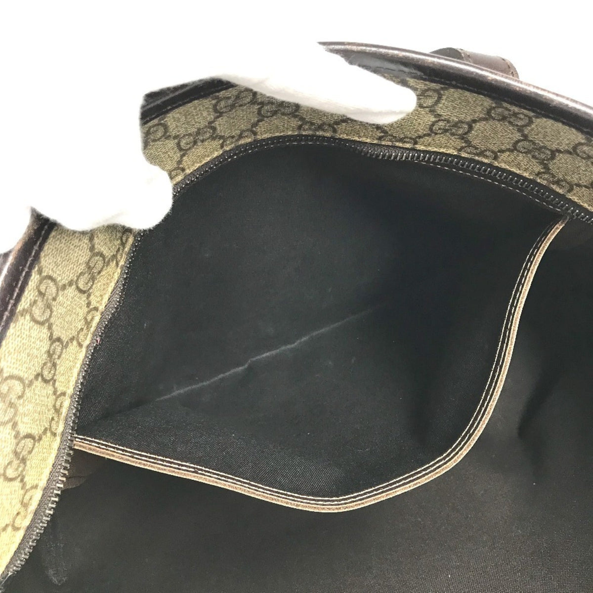 Gucci Beige Dark Brown Gg Supreme Shoulder Bag Tote Bag (Pre-Owned)