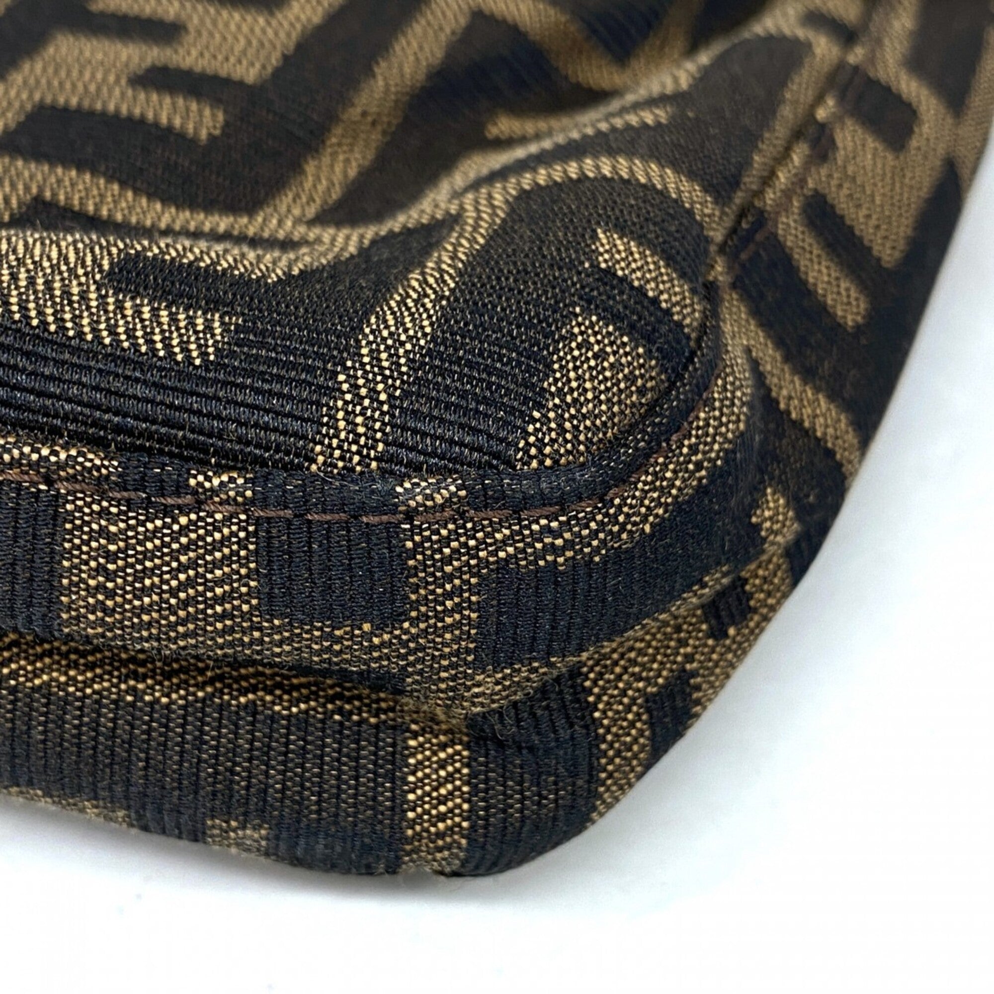 Fendi Brown Nylon Canvas Handbag (Pre-Owned)