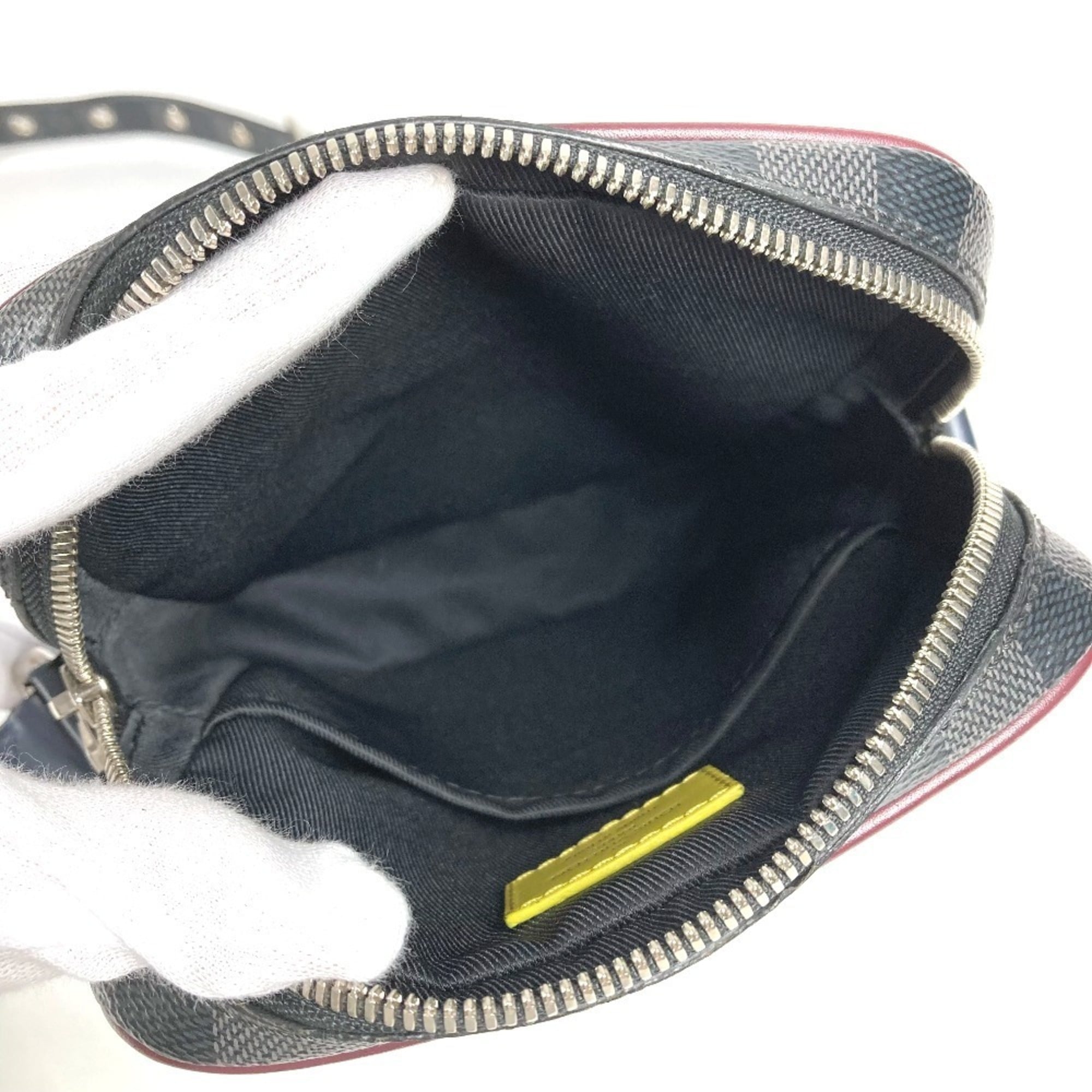 Louis Vuitton Galle Navy Yellow Damier Graphite Epi Leather Pochette Shoulder Bag (Pre-Owned)