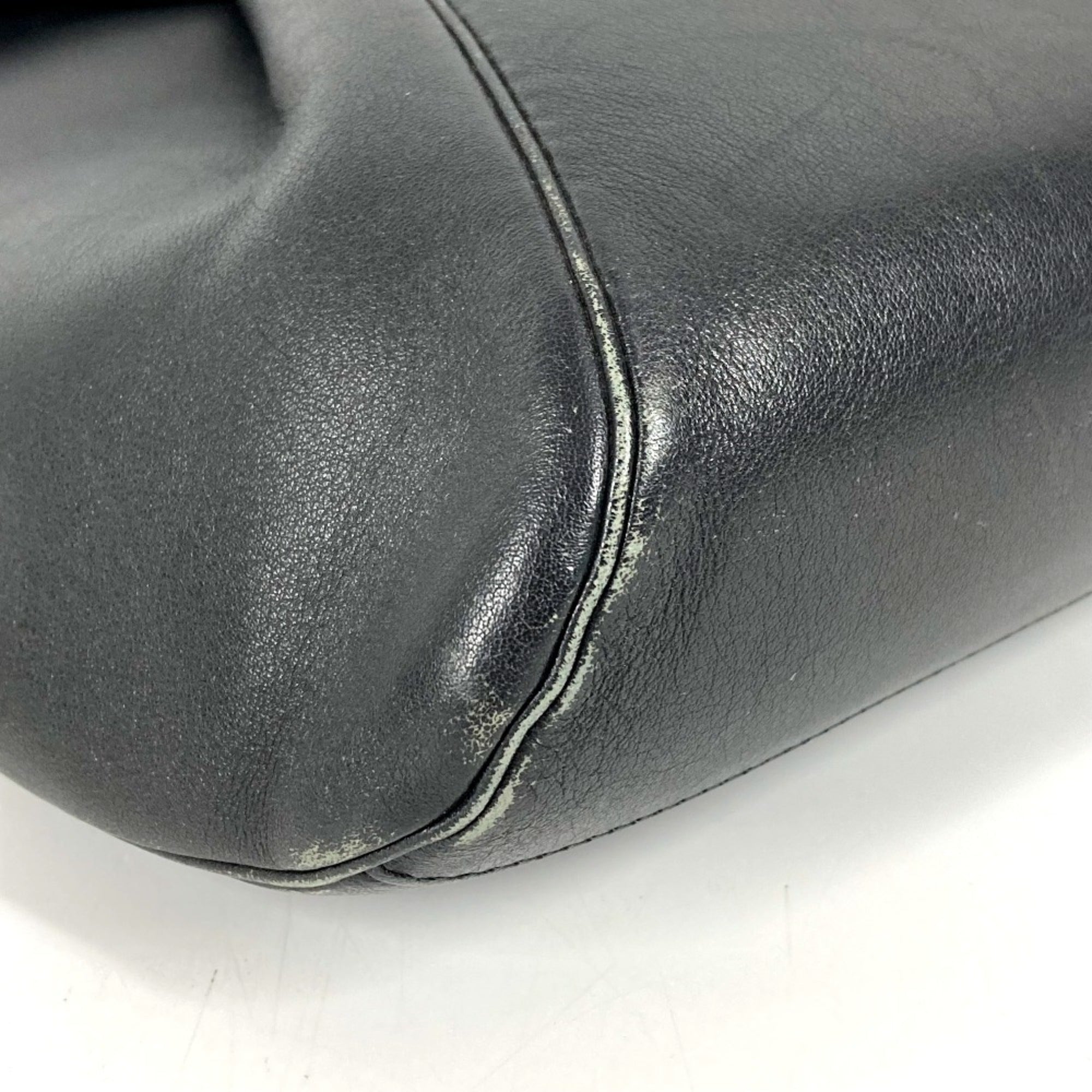 Cartier Panthère Black Leather Handbag Tote Bag (Pre-Owned)