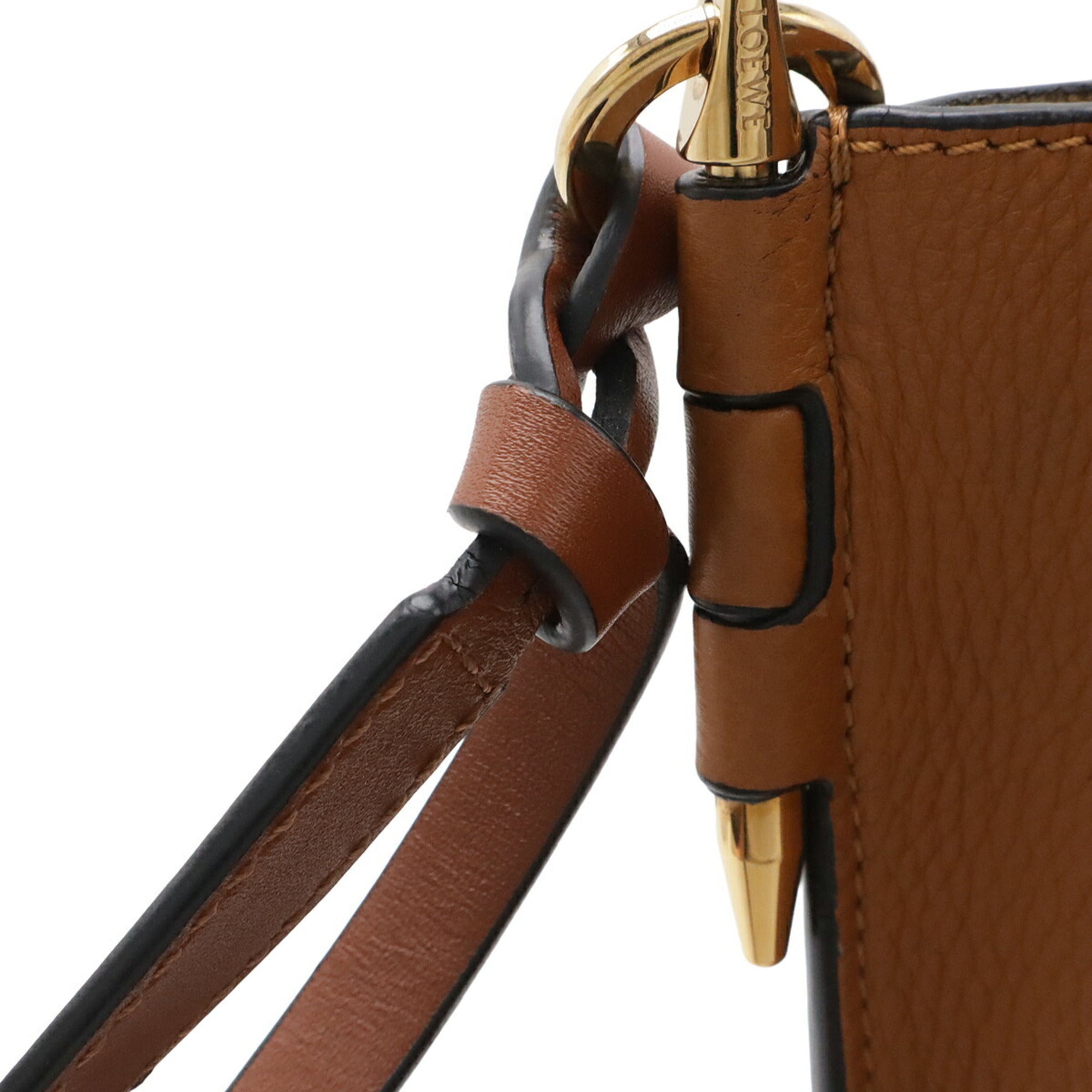 Loewe Black Brown Camel Leather Shoulder Bag (Pre-Owned)
