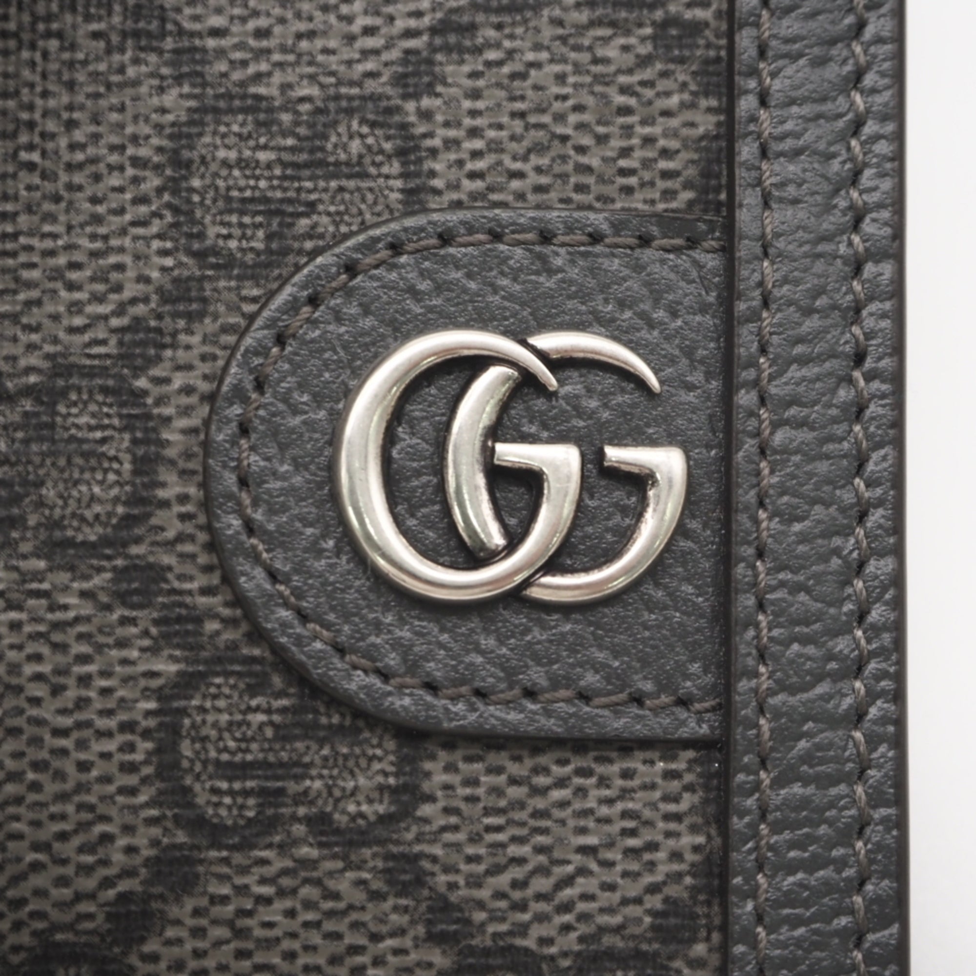 Gucci Gg Supreme Gray Coated Canvas Leather Wallet (Bi-Fold) (Pre-Owned)