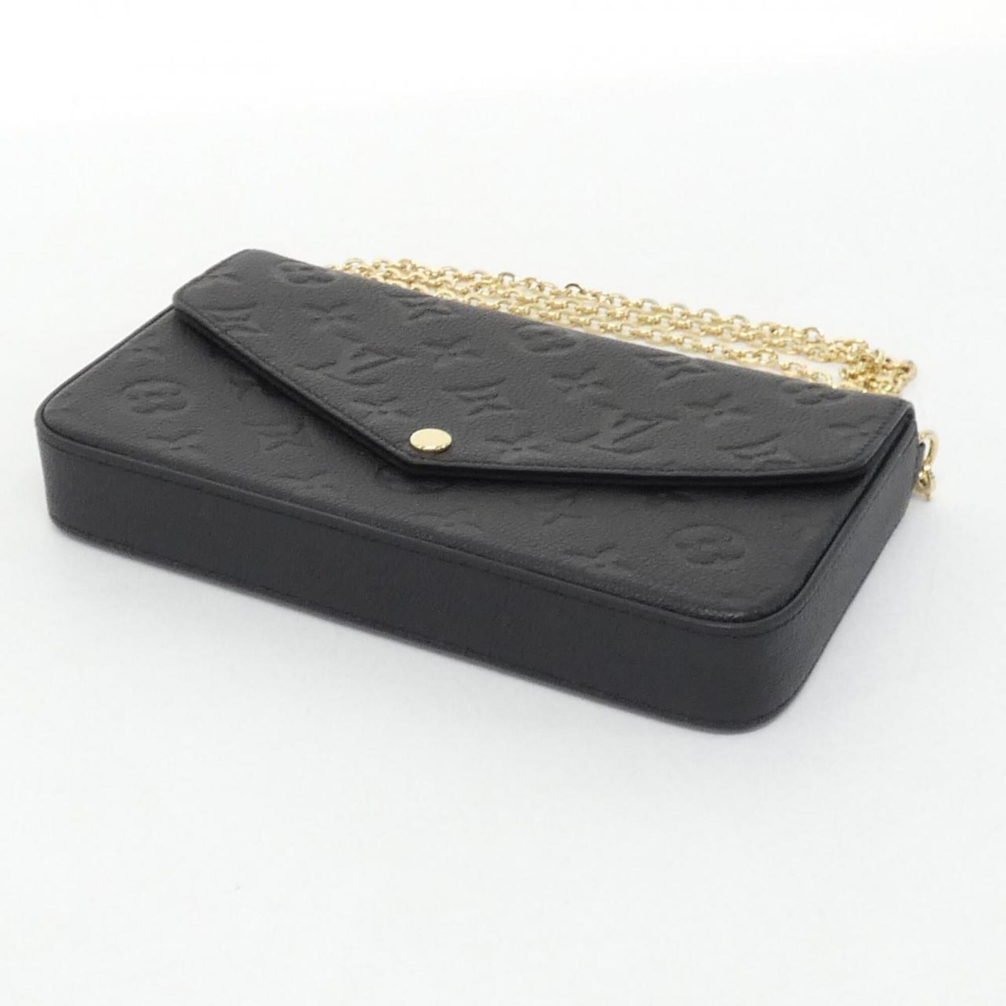 Louis Vuitton Black Leather Shoulder Bag (Pre-Owned)
