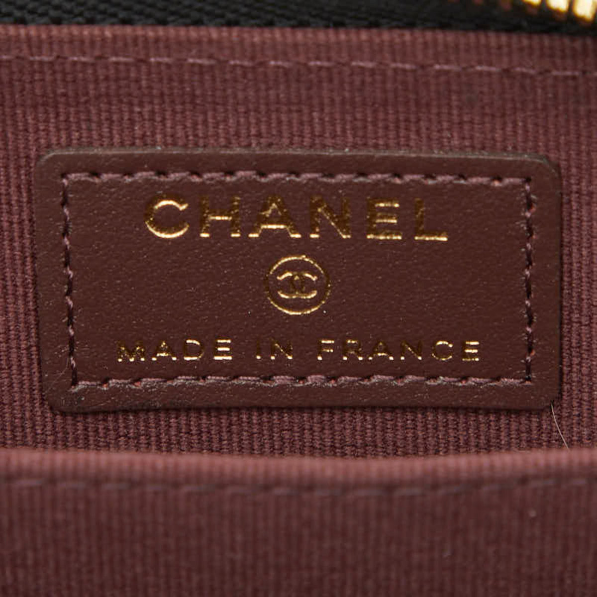 Chanel Black Grained Calfskin Coin Purse/Coin Case (Pre-Owned)
