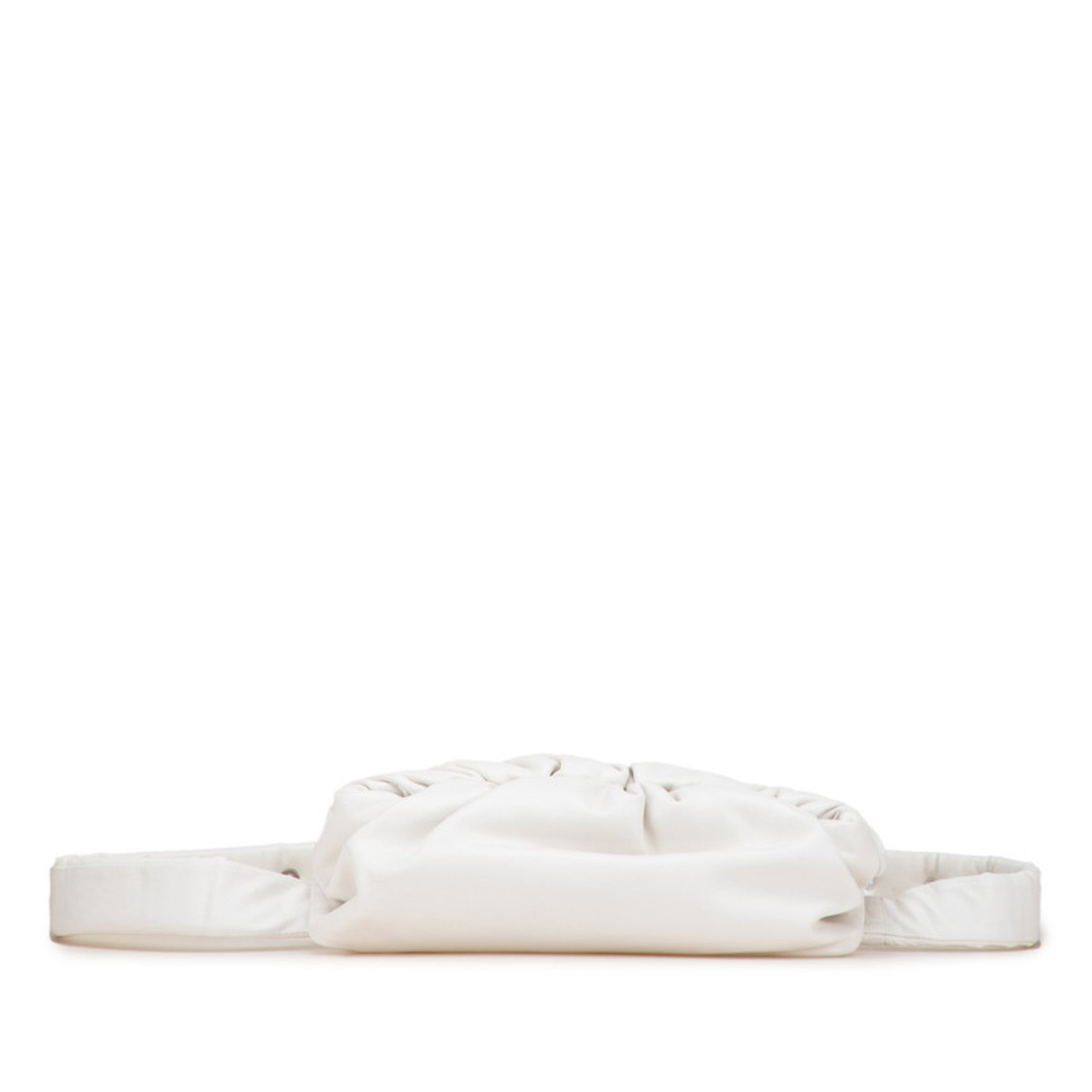 Bottega Veneta White Leather Pouch Sling Bag (Pre-Owned)