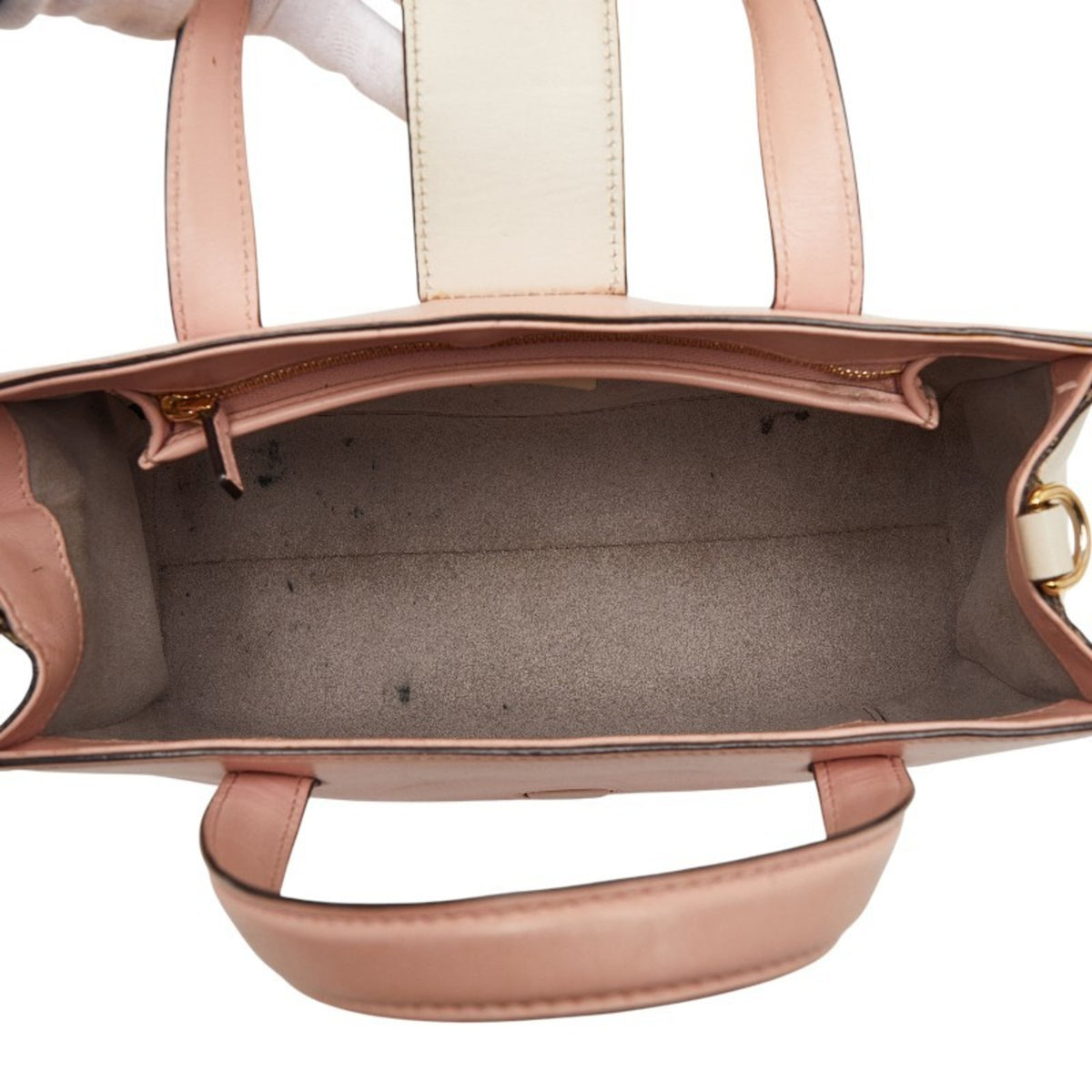 Gucci Ivory Pink Leather Handbag Shoulder Bag (Pre-Owned)