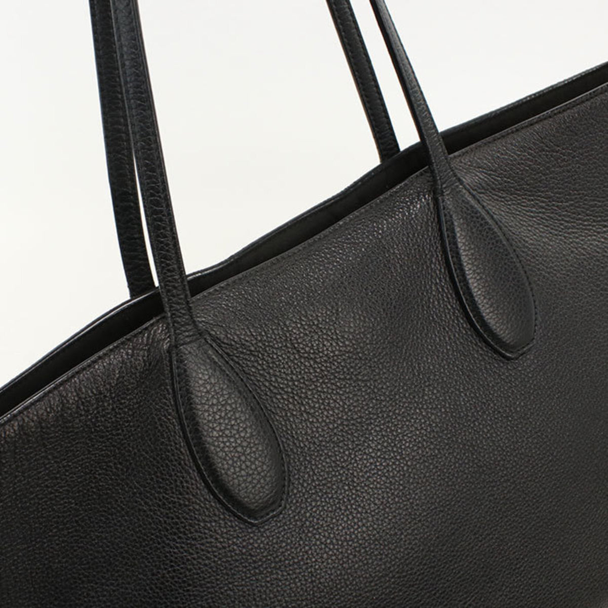 Salvatore Ferragamo Black Leather Pouch Tote Bag (Pre-Owned)