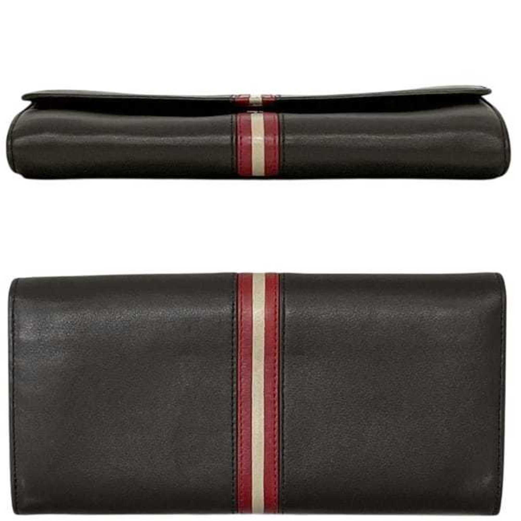 Bally Brown Leather Long Wallet (Bi-Fold) (Pre-Owned)