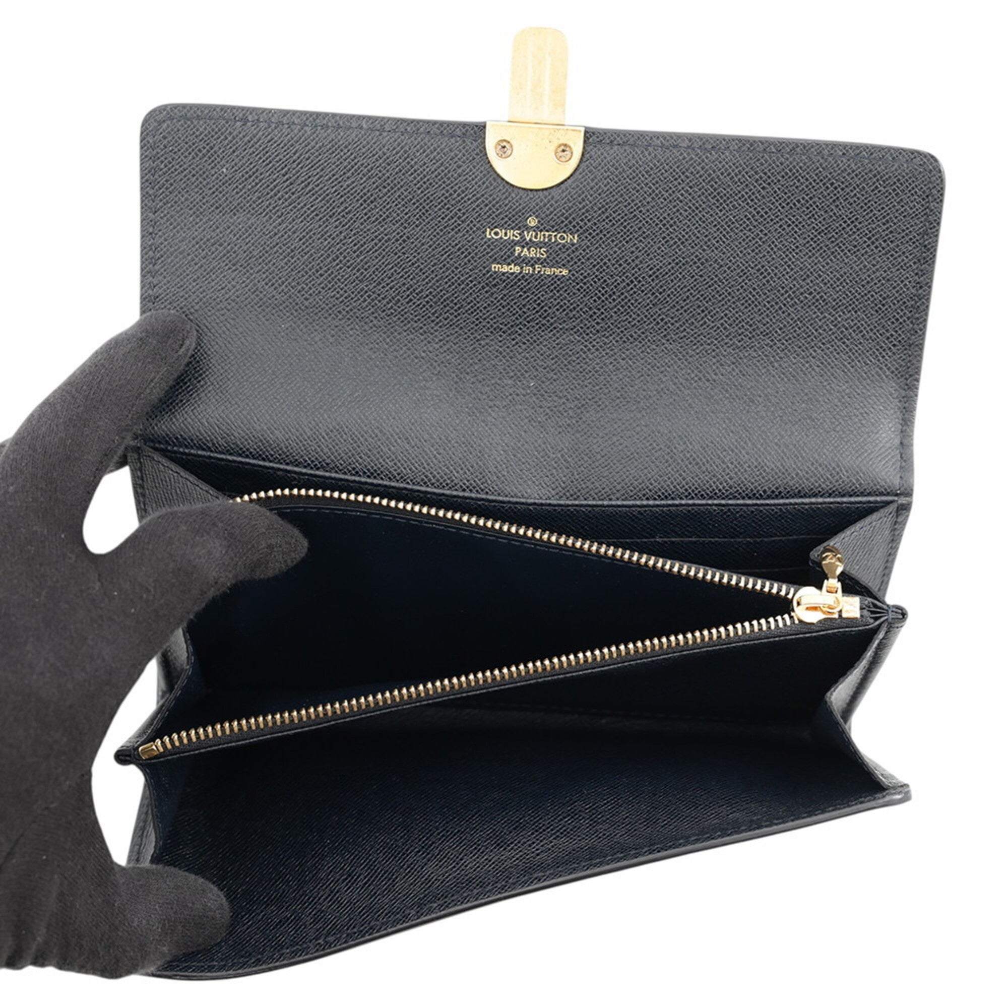 Louis Vuitton Monogram Idylle Gray Navy Monogram Idylle Long Wallet (Bi-Fold) (Pre-Owned)
