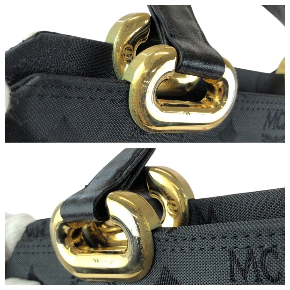 Mcm Black Nylon Leather Handbag (Pre-Owned)