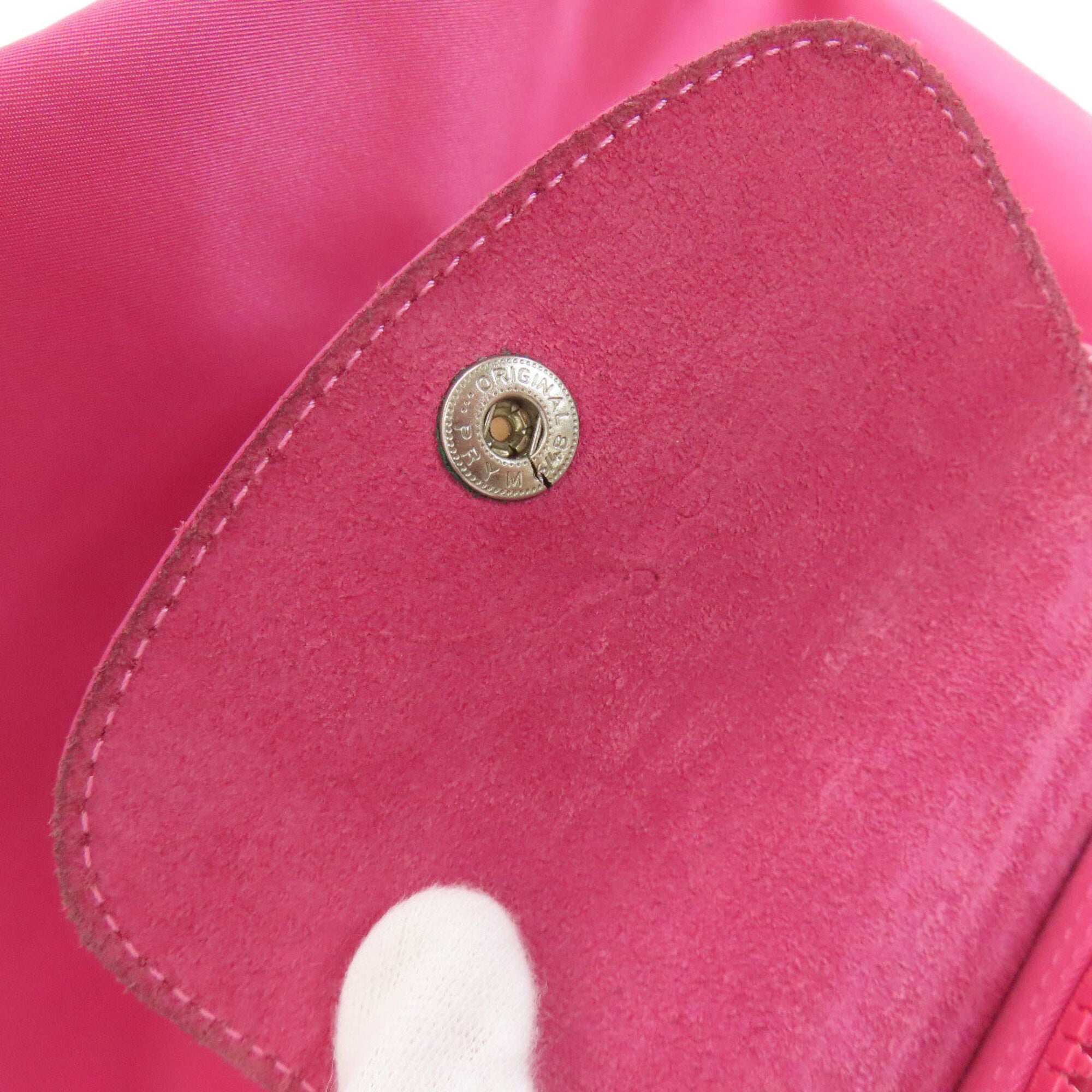 Longchamp Pink Nylon Handbag (Pre-Owned)