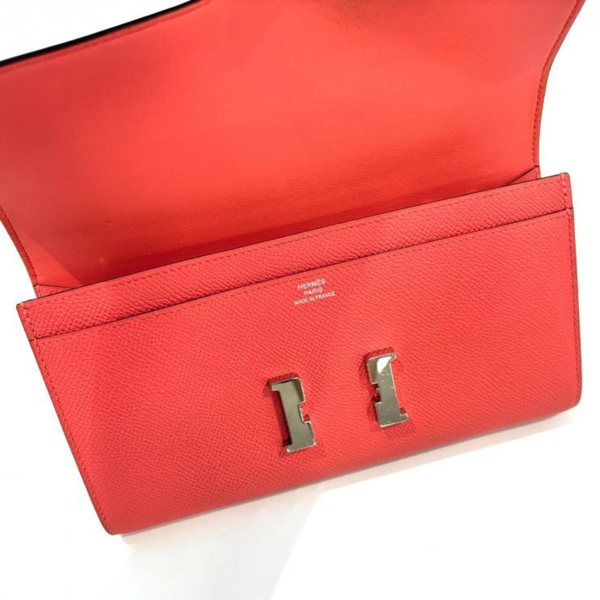 Hermes Pink Epsom Leather Long Wallet (Bi-Fold) (Pre-Owned)