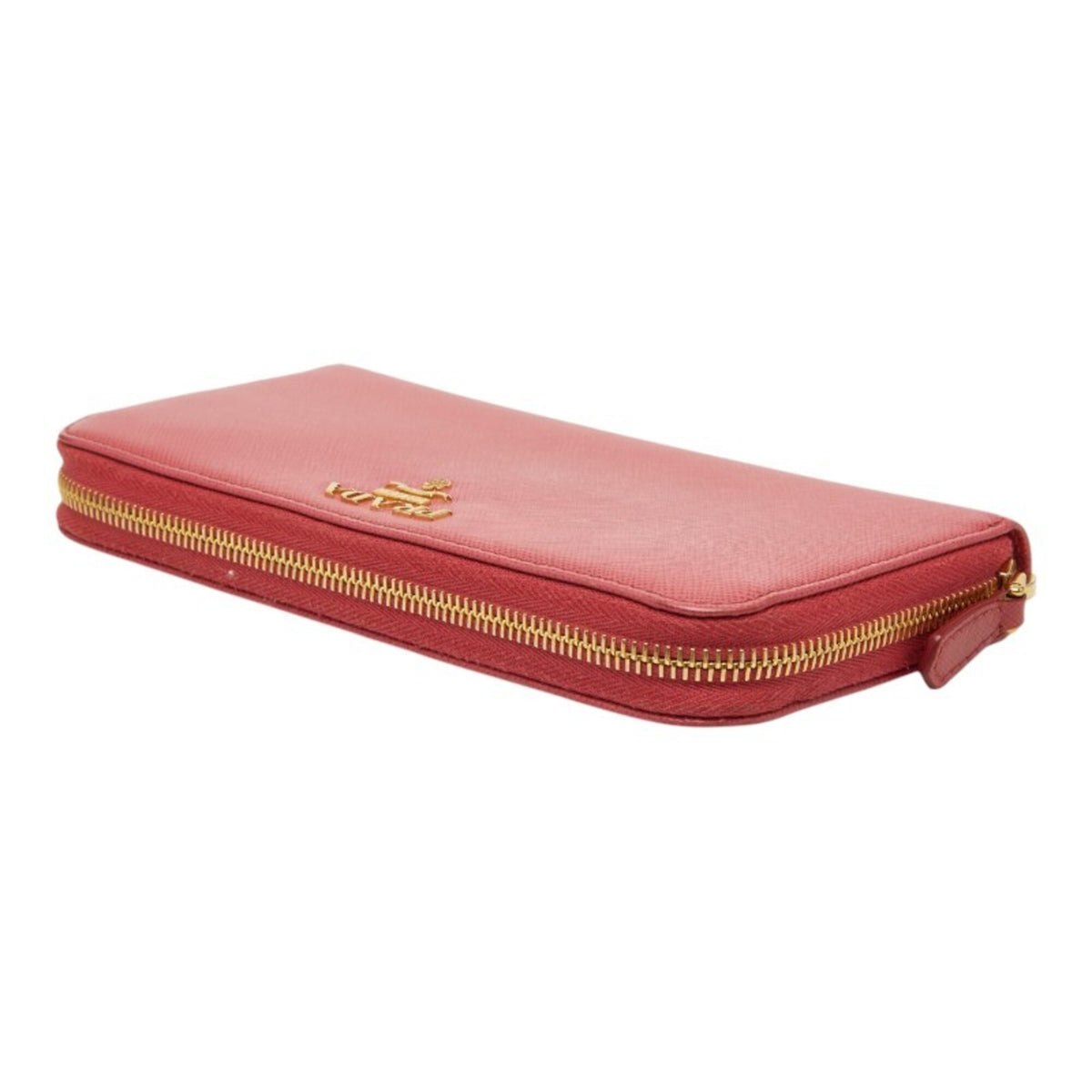 Prada Pink Leather Long Wallet (Bi-Fold) (Pre-Owned)