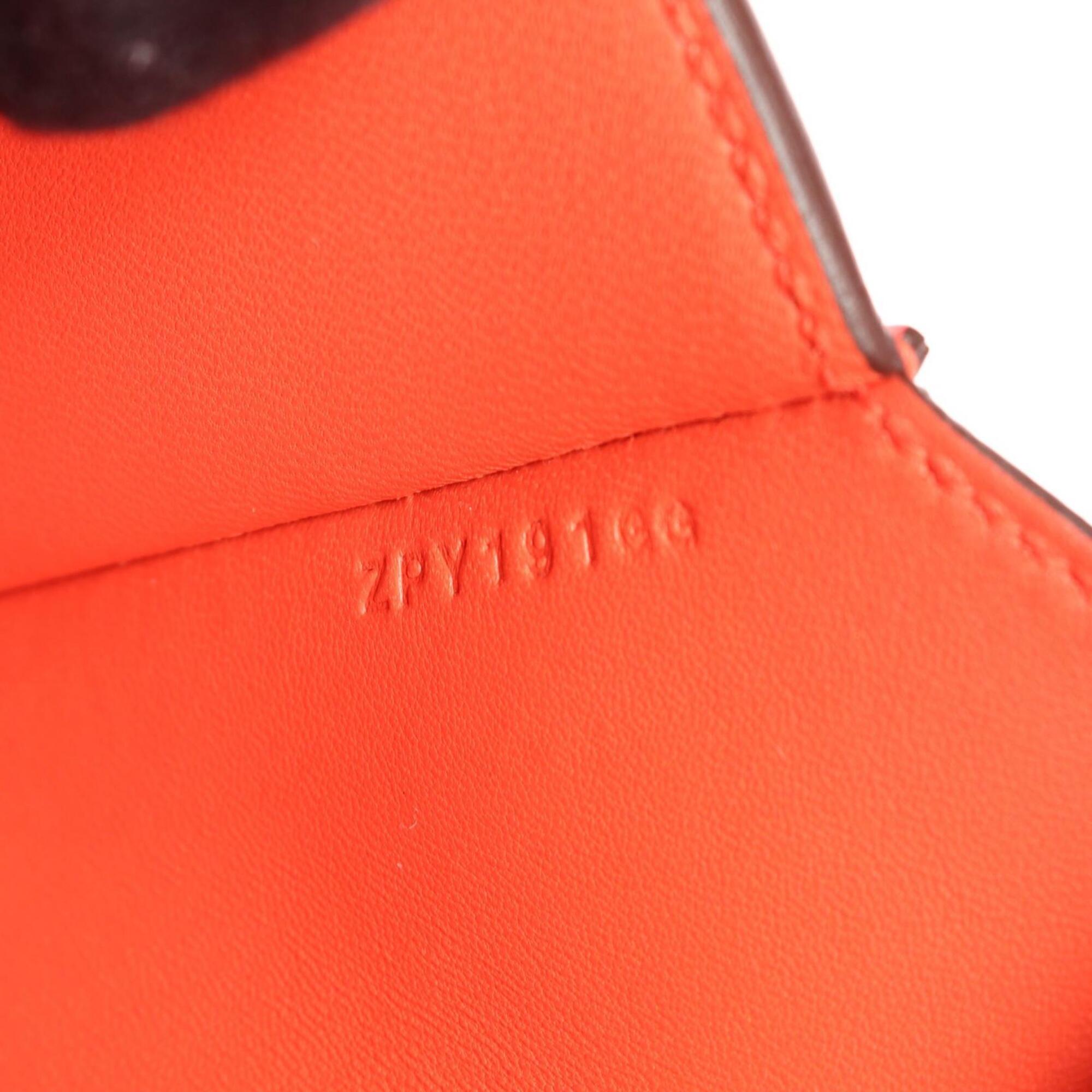 Hermes Red Color Rose Jaipur Epsom Leather Handbag Shoulder Bag (Pre-Owned)