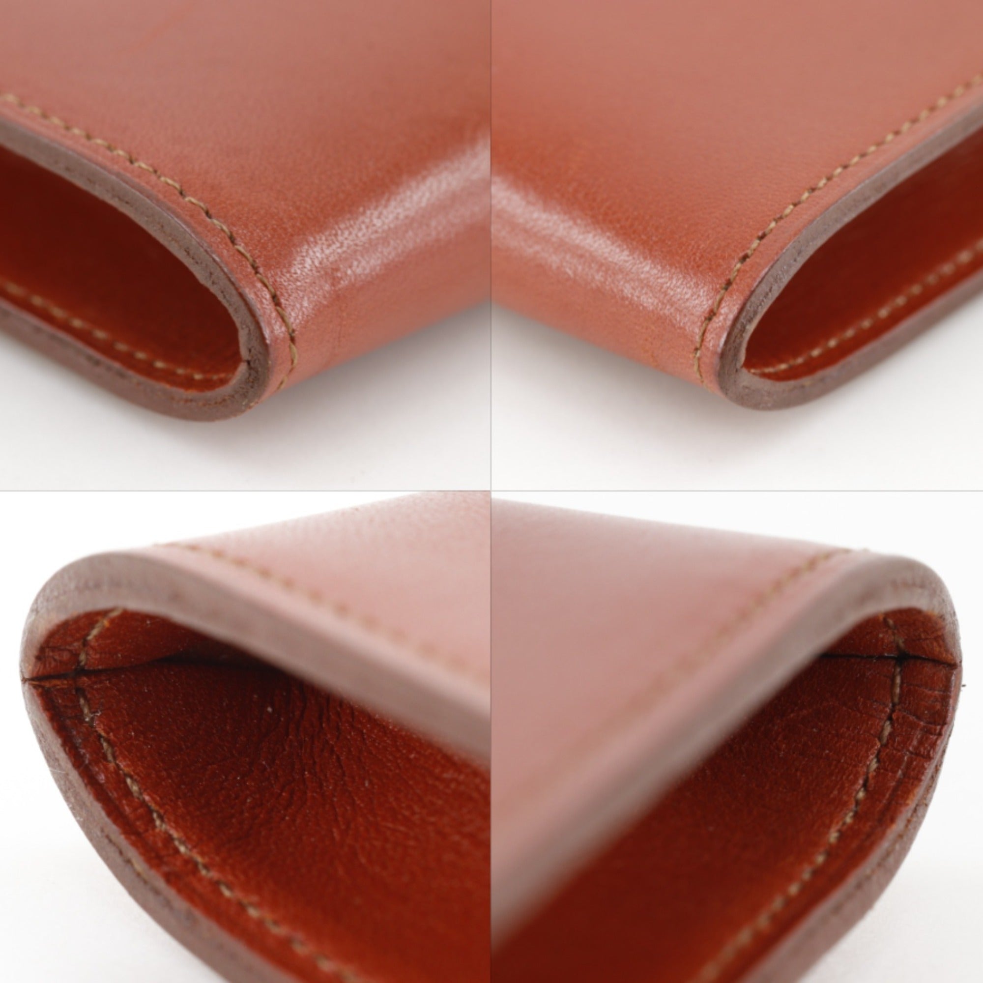 Hermes Brown Red Color Box Calf Leather Shoulder Bag (Pre-Owned)
