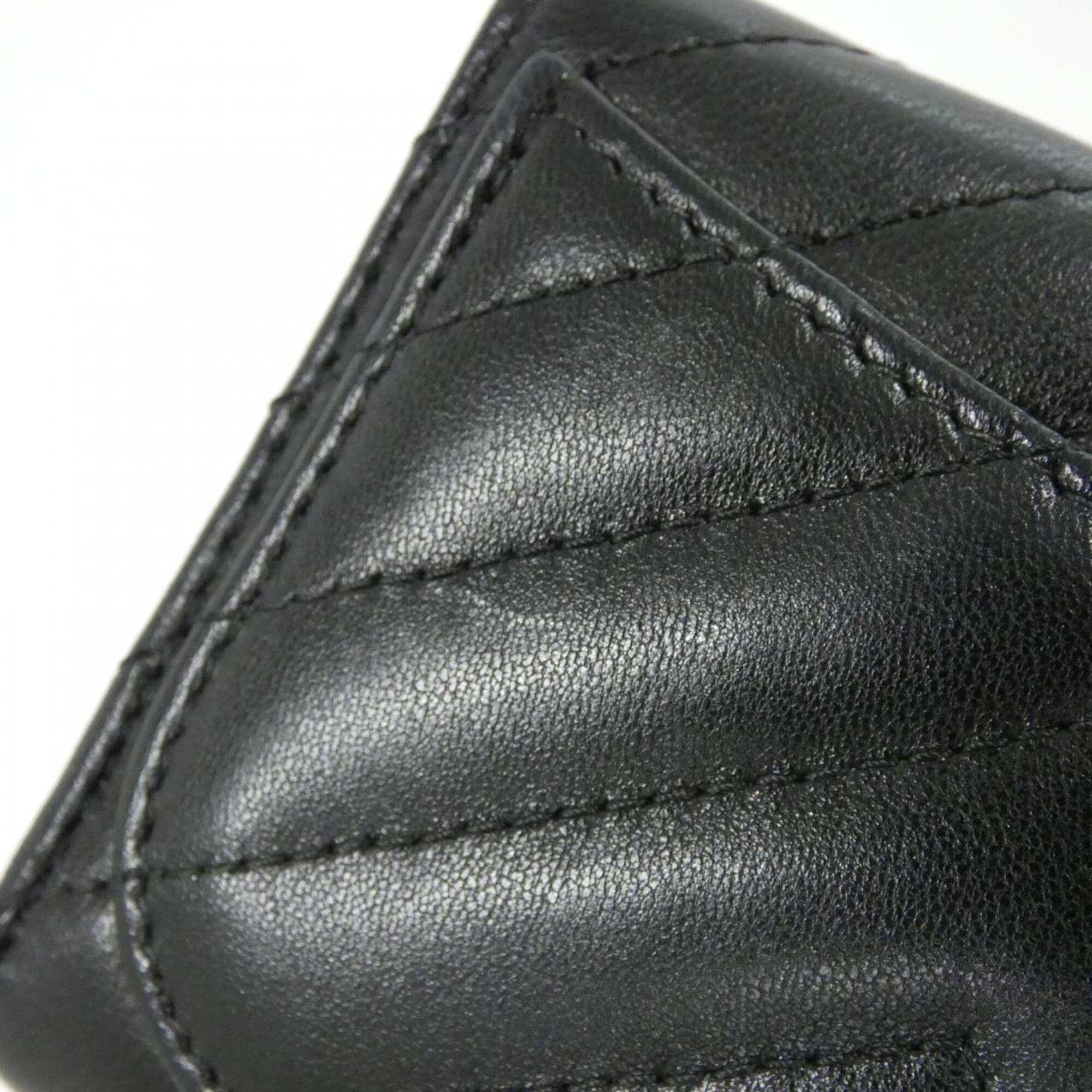 Chanel Black Leather Coin Purse/Coin Case (Pre-Owned)