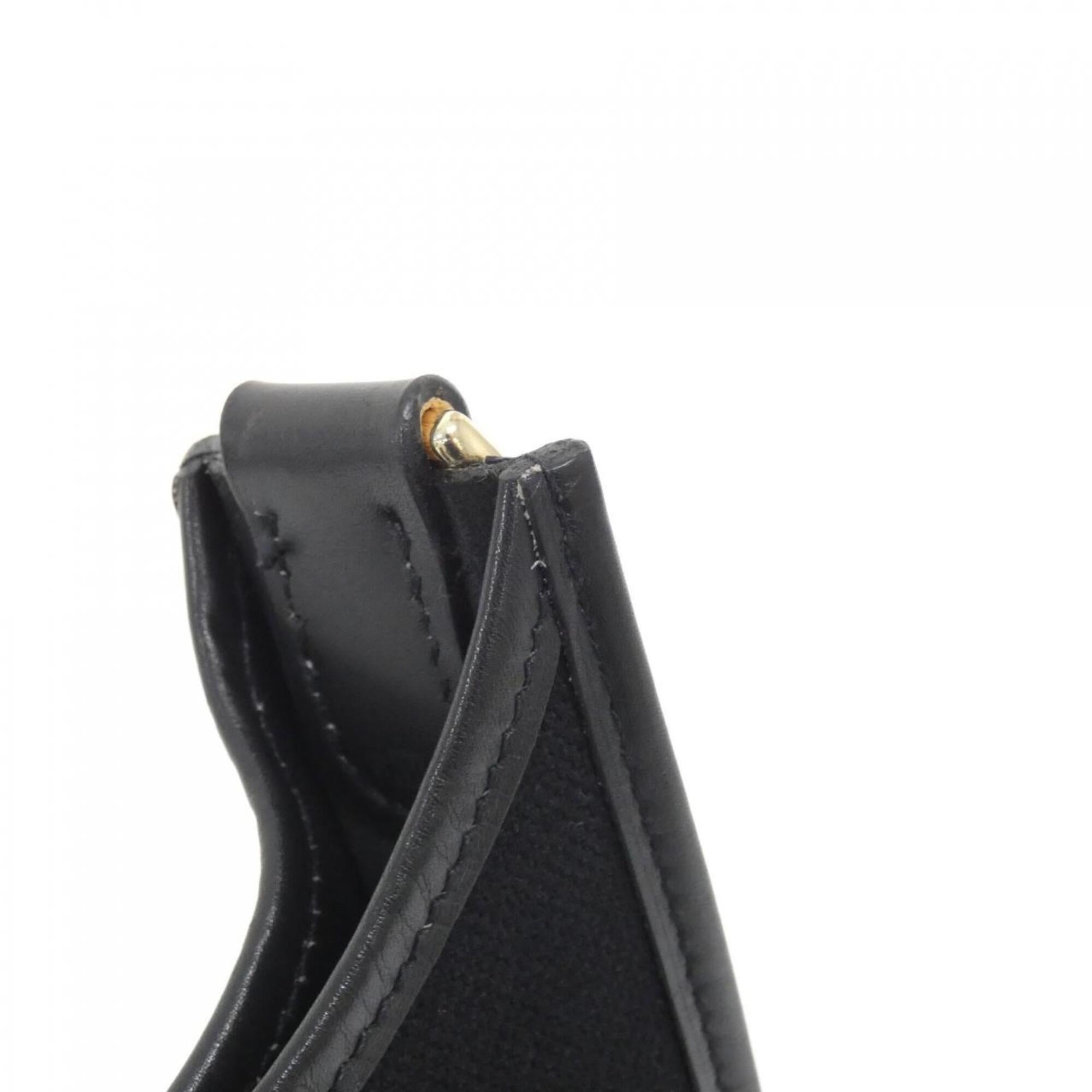 Hermes Black Canvas Shoulder Bag (Pre-Owned)