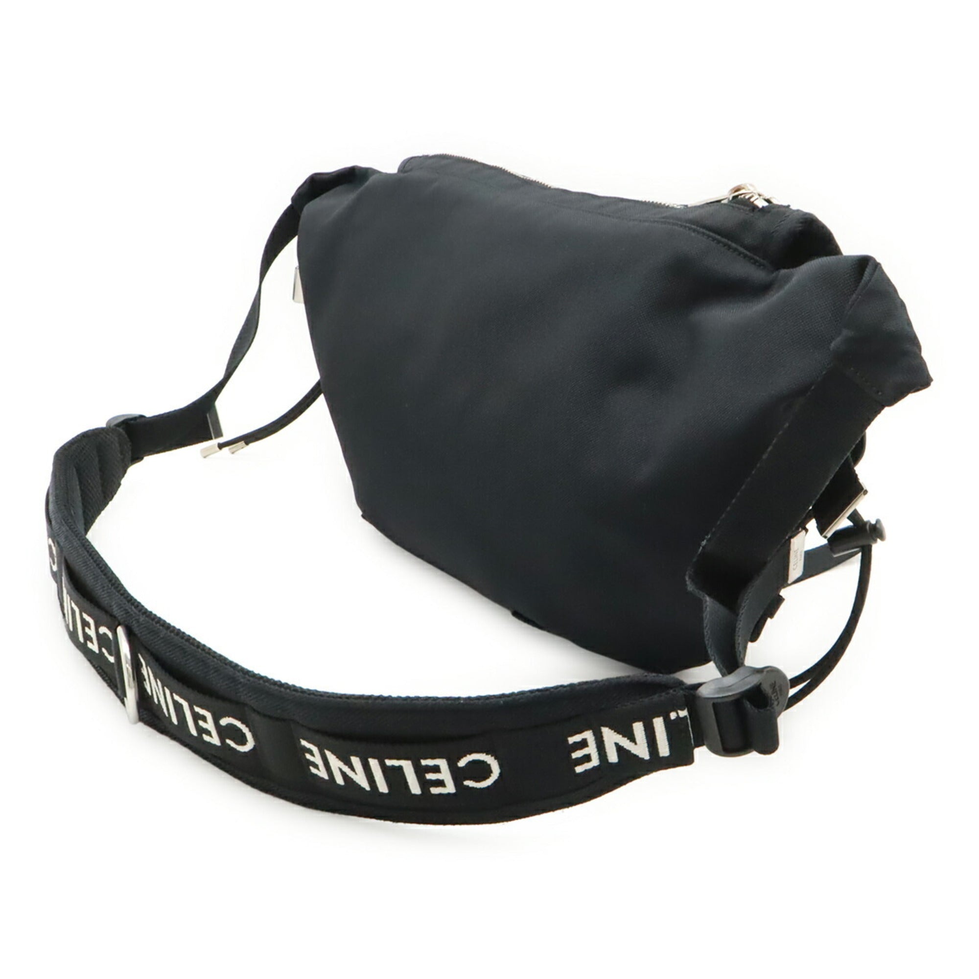 Celine Black White Nylon Handbag Shoulder Bag Sling Bag (Pre-Owned)