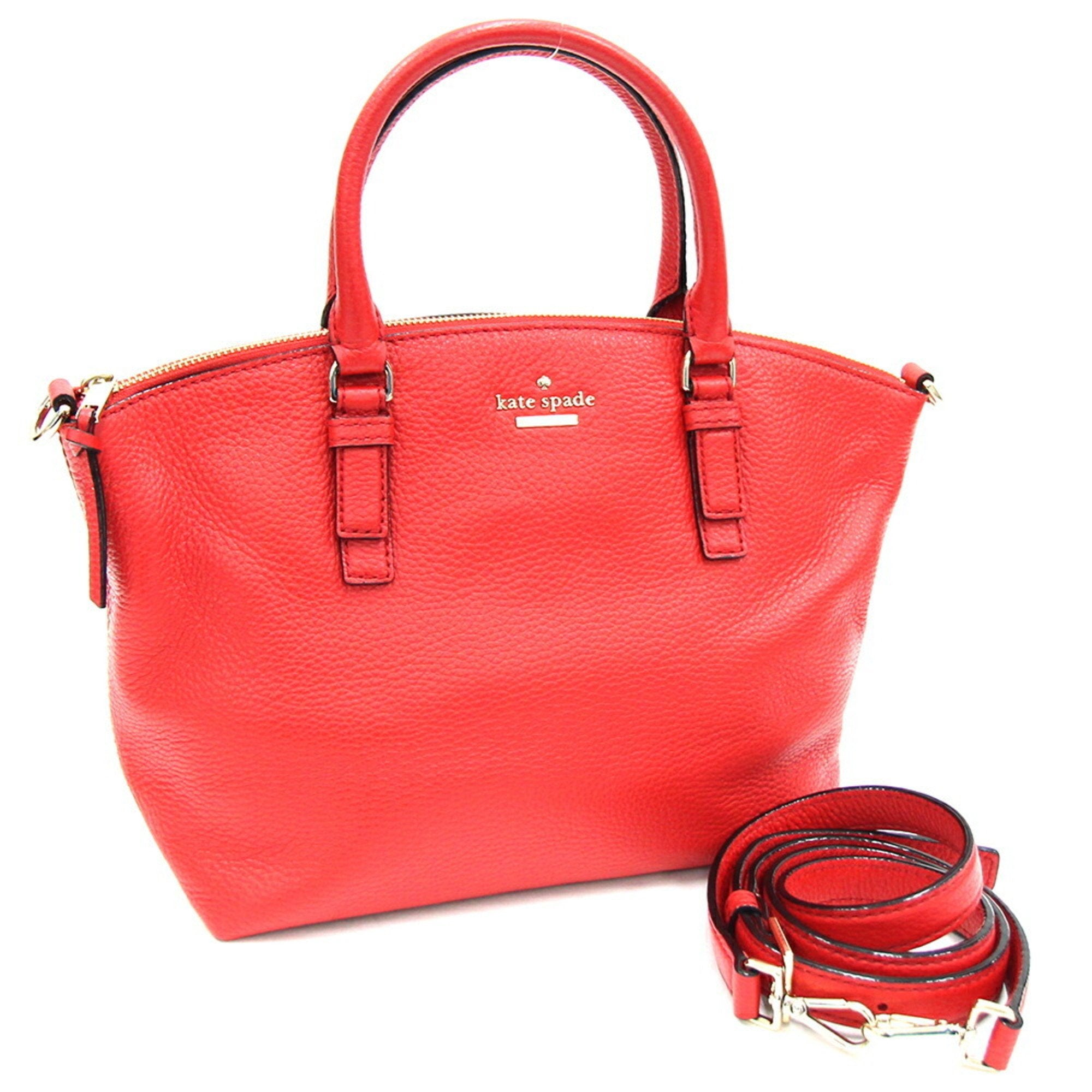 Kate Spade Red Color Leather Handbag (Pre-Owned)