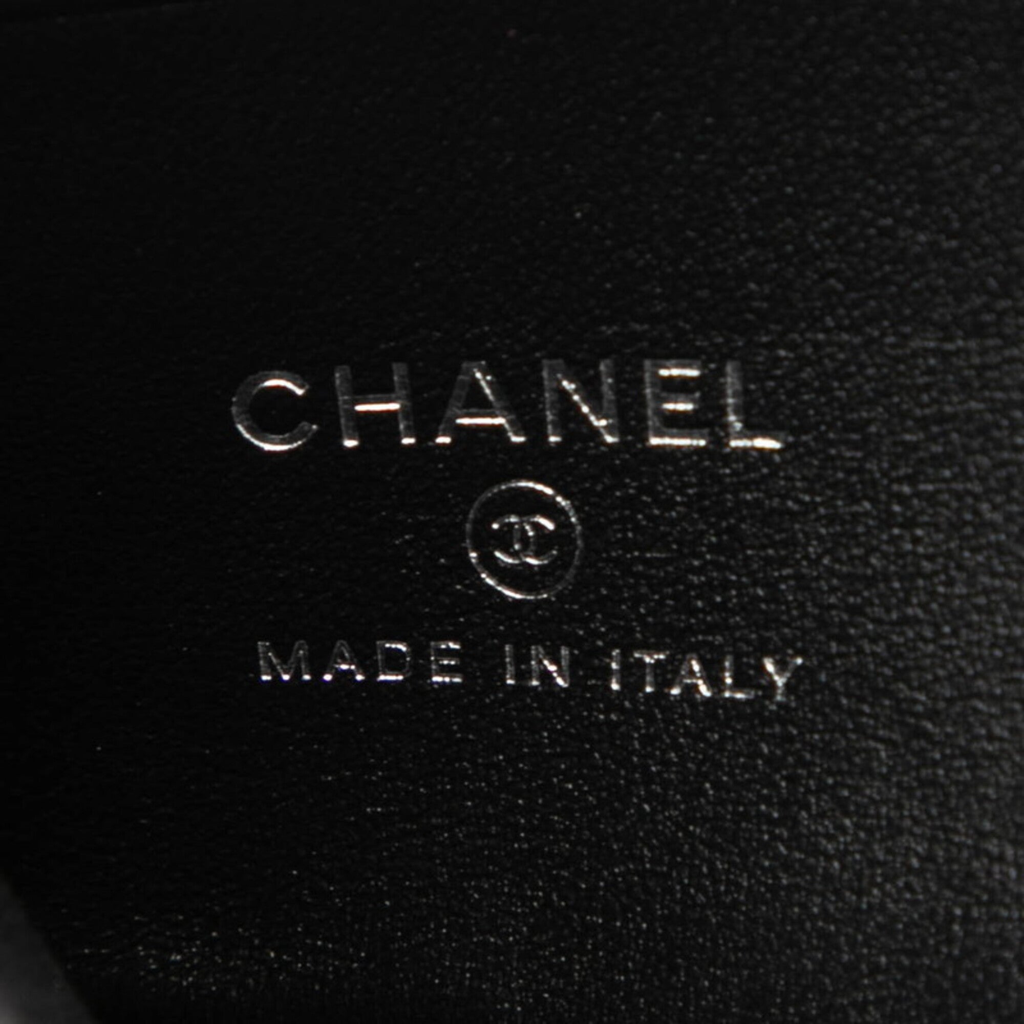 Chanel Black Leather Coin Purse/Coin Case (Pre-Owned)