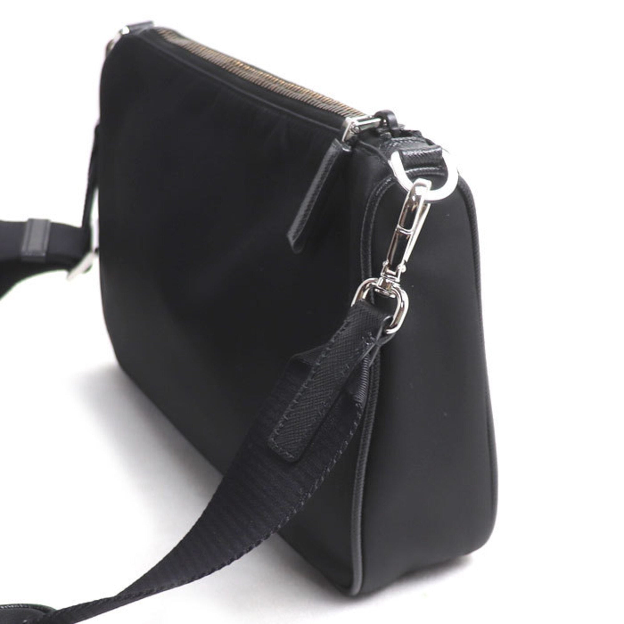 Prada Black Polyamide Pouch Shoulder Bag (Pre-Owned)
