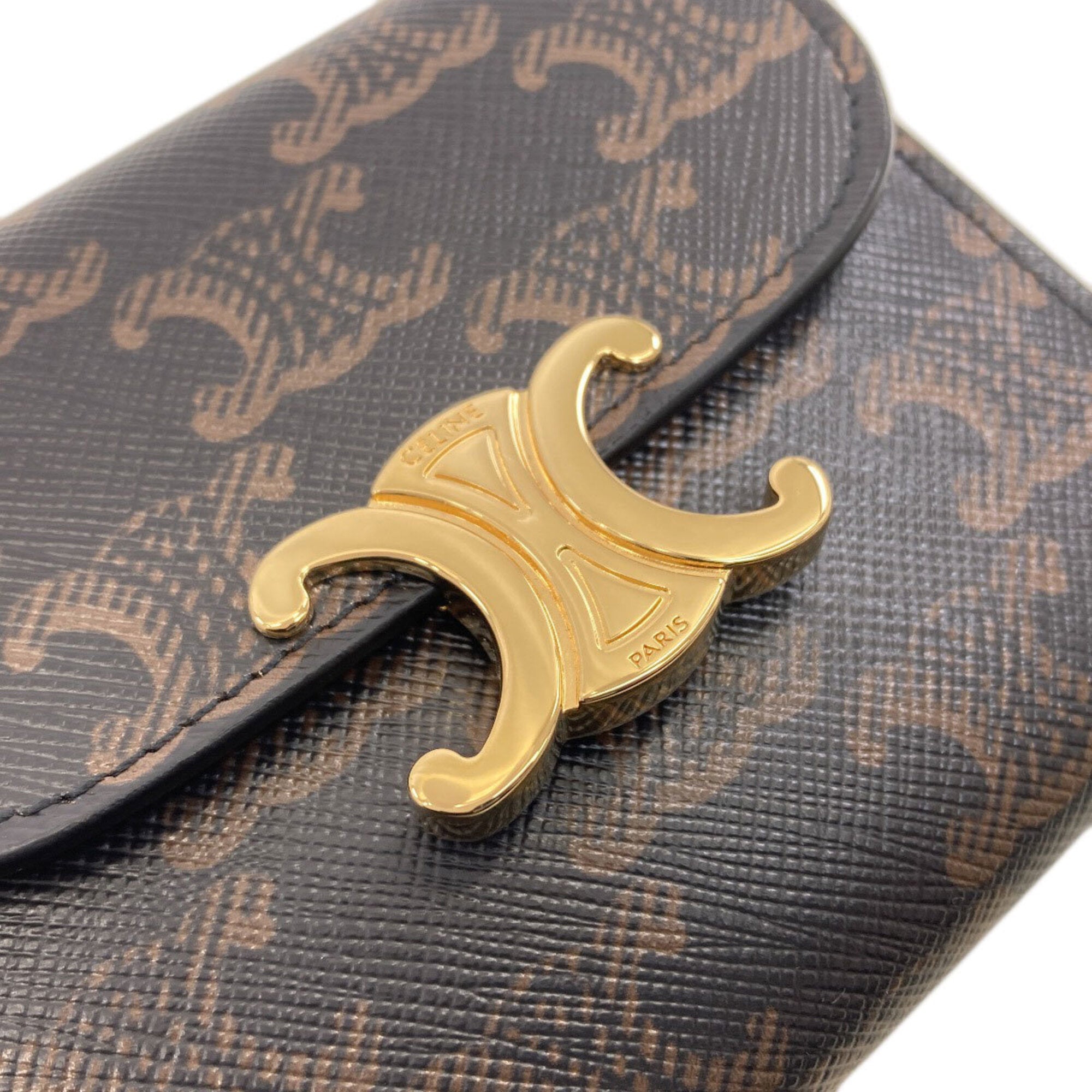 Celine Brown Pvc Wallet (Bi-Fold) (Pre-Owned)
