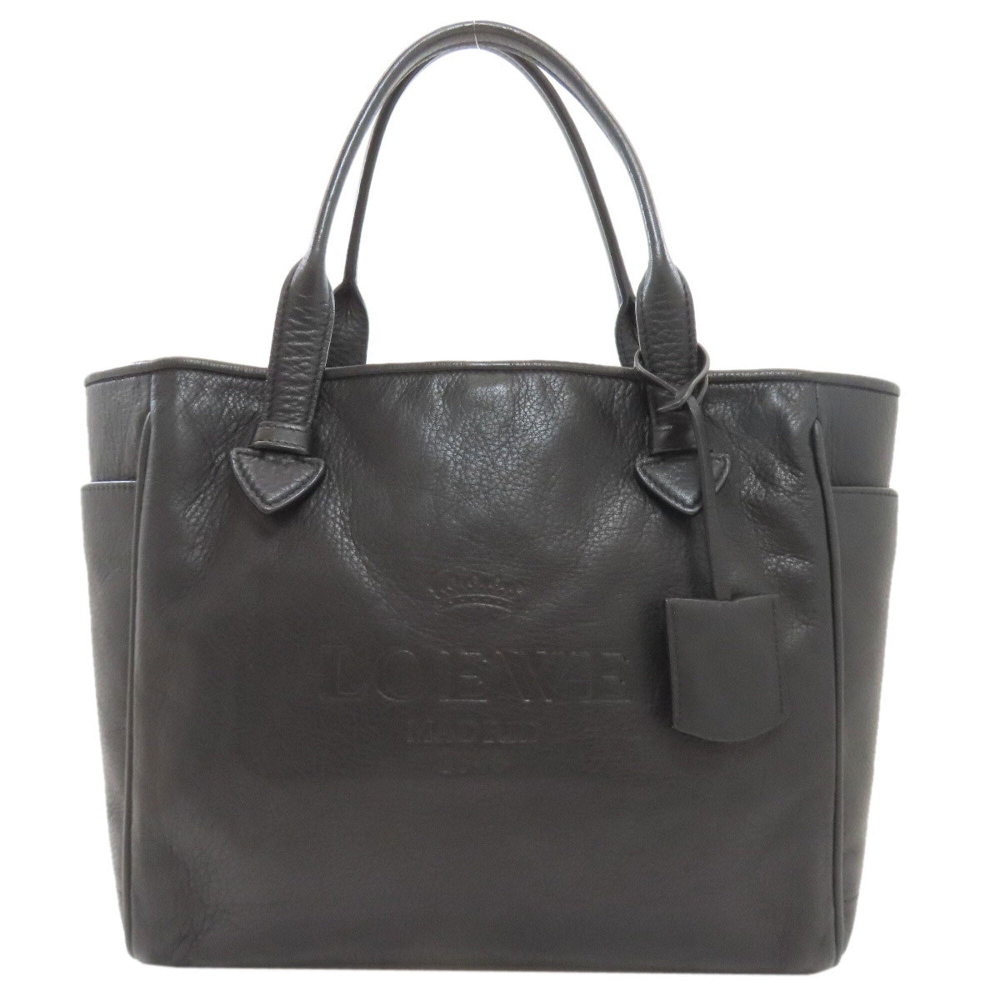 Loewe Dark Brown Leather Tote Bag (Pre-Owned)