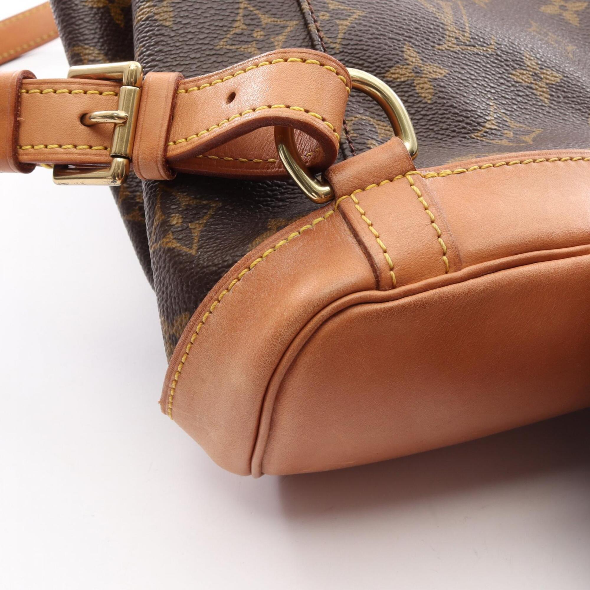 Louis Vuitton Brown Coated Canvas Leather Backpack Handbag (Pre-Owned)