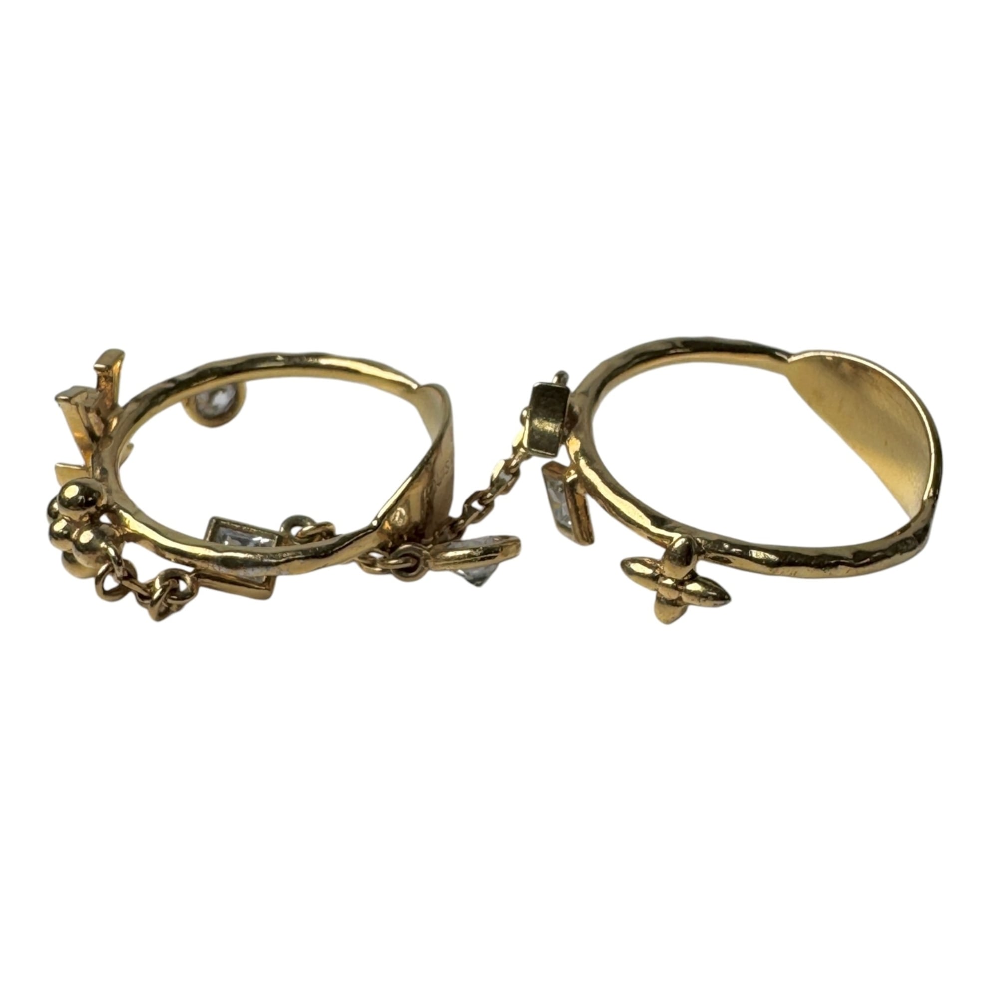 Louis Vuitton Gold Gold Plating Band Ring (Pre-Owned)