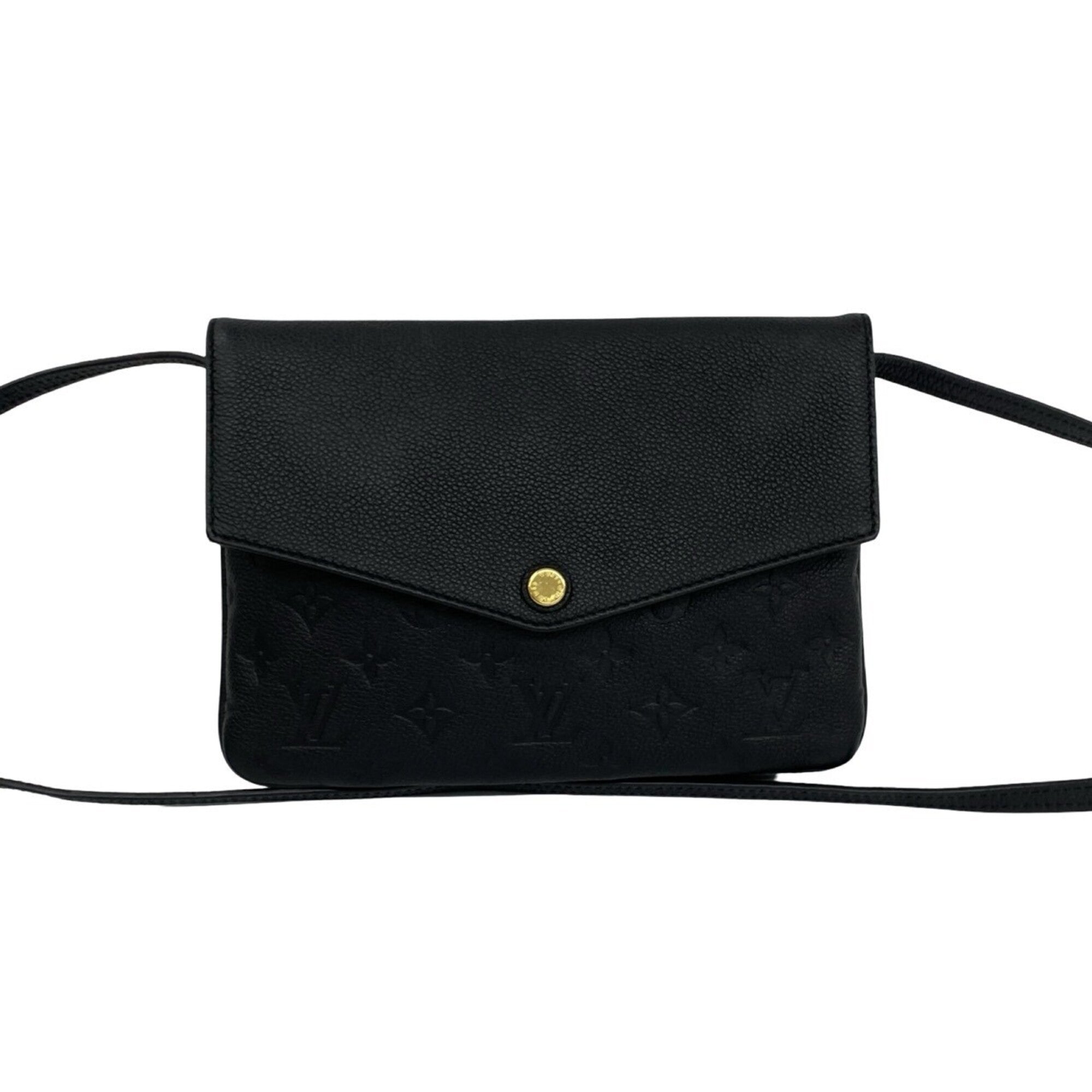 Louis Vuitton Black Leather Shoulder Bag (Pre-Owned)