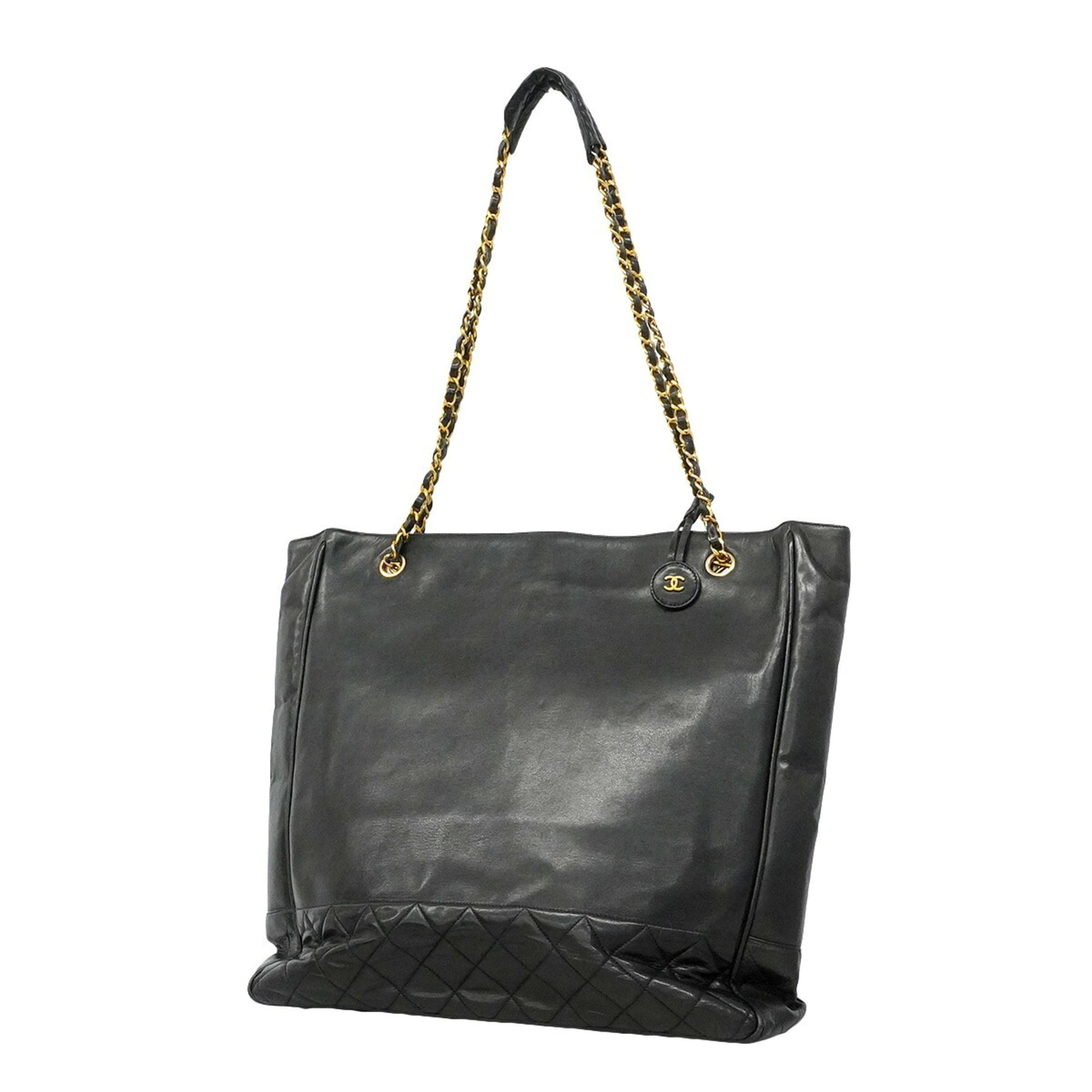 Chanel Black Leather Tote Bag (Pre-Owned)