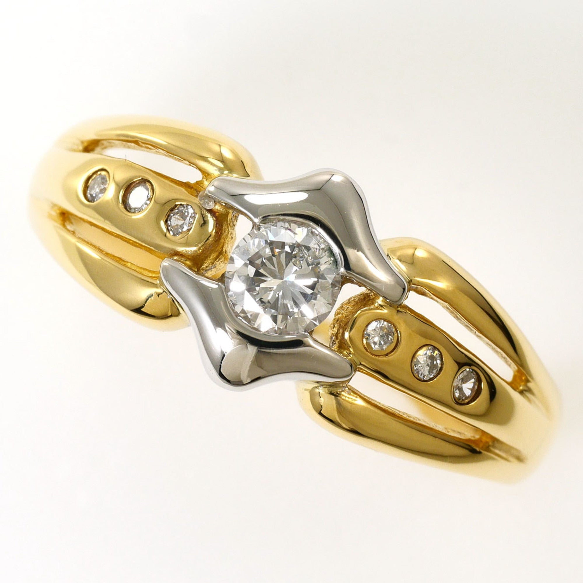 Unbranded Platinum Yellow Gold Yellow Gold (18K) Platinum 900 Band Ring (Pre-Owned)