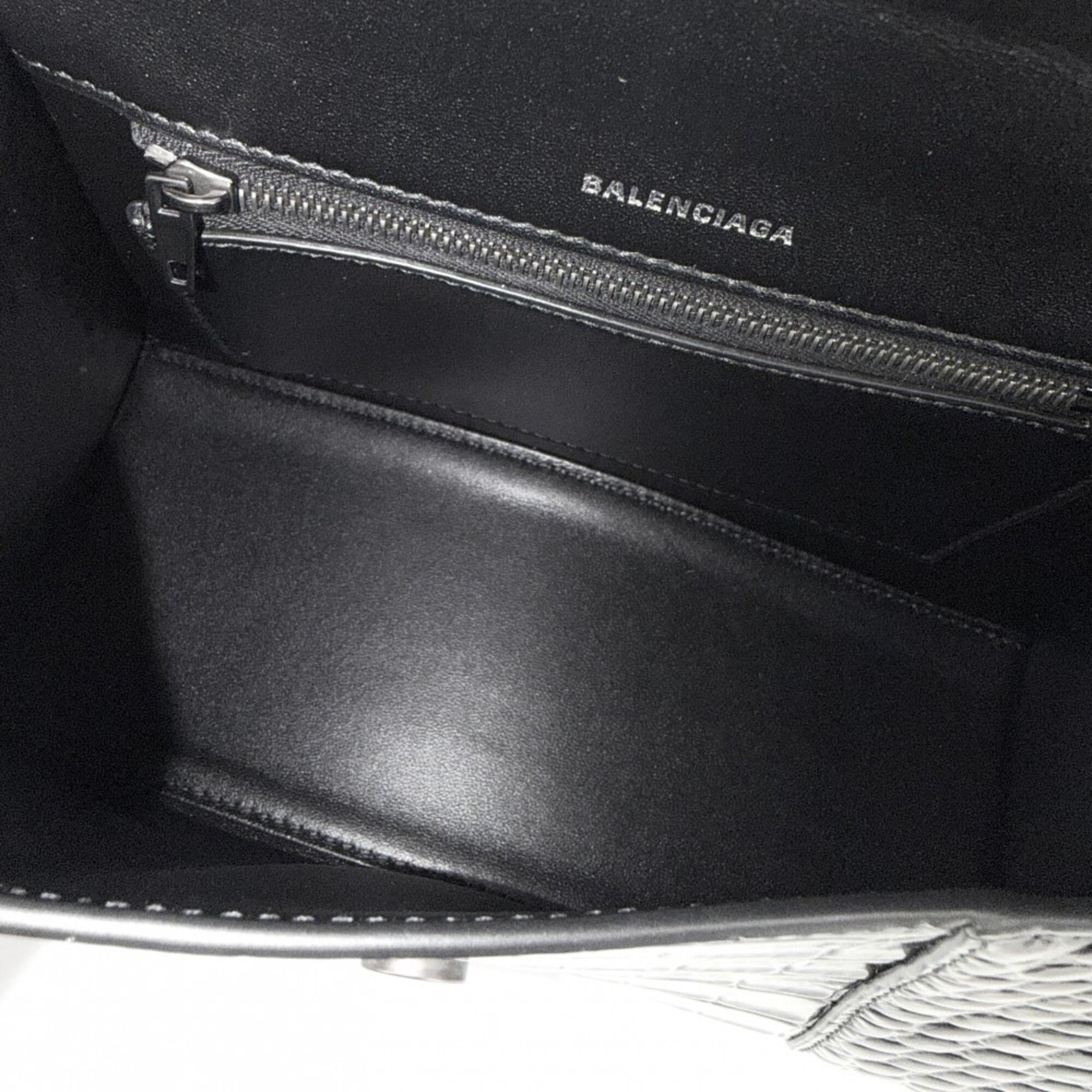 Balenciaga Black Leather Handbag Shoulder Bag (Pre-Owned)