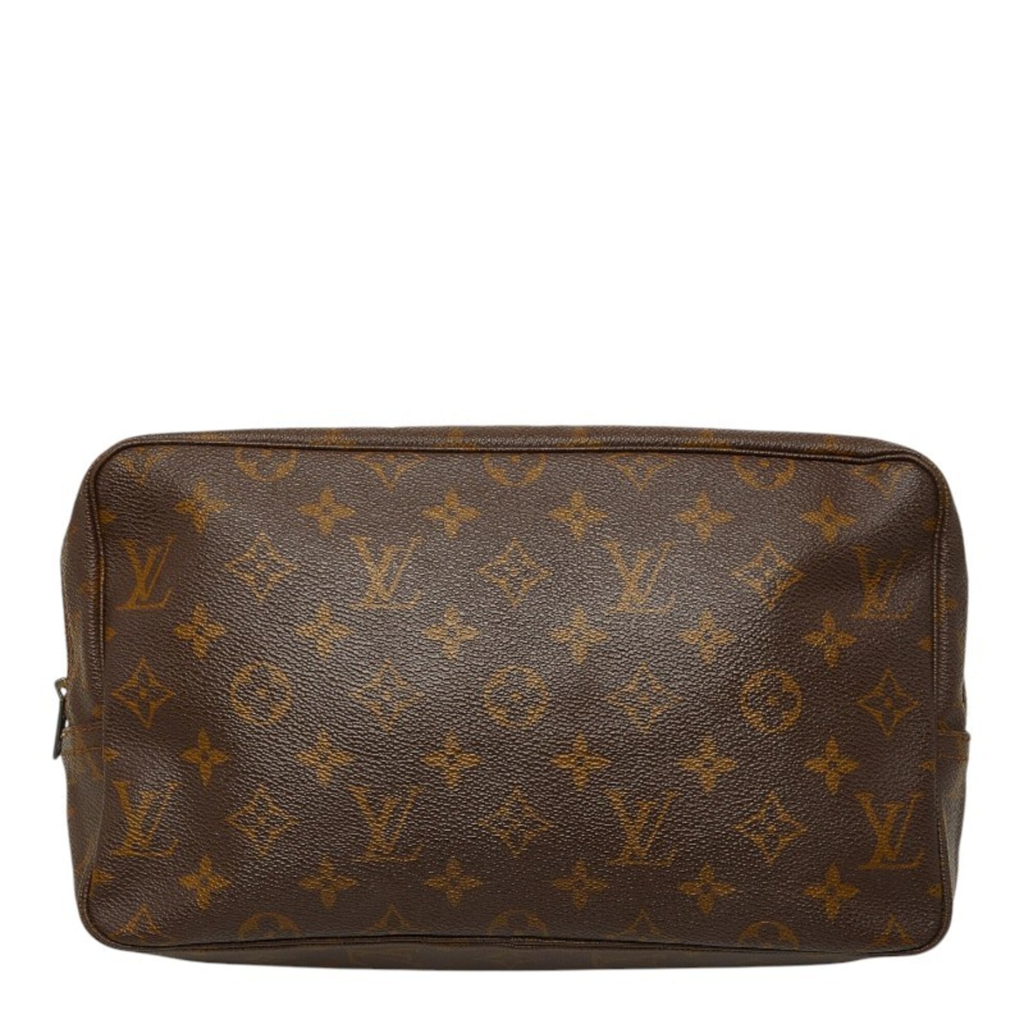 Louis Vuitton Brown Pvc Clutch Bag Handbag Pouch (Pre-Owned)