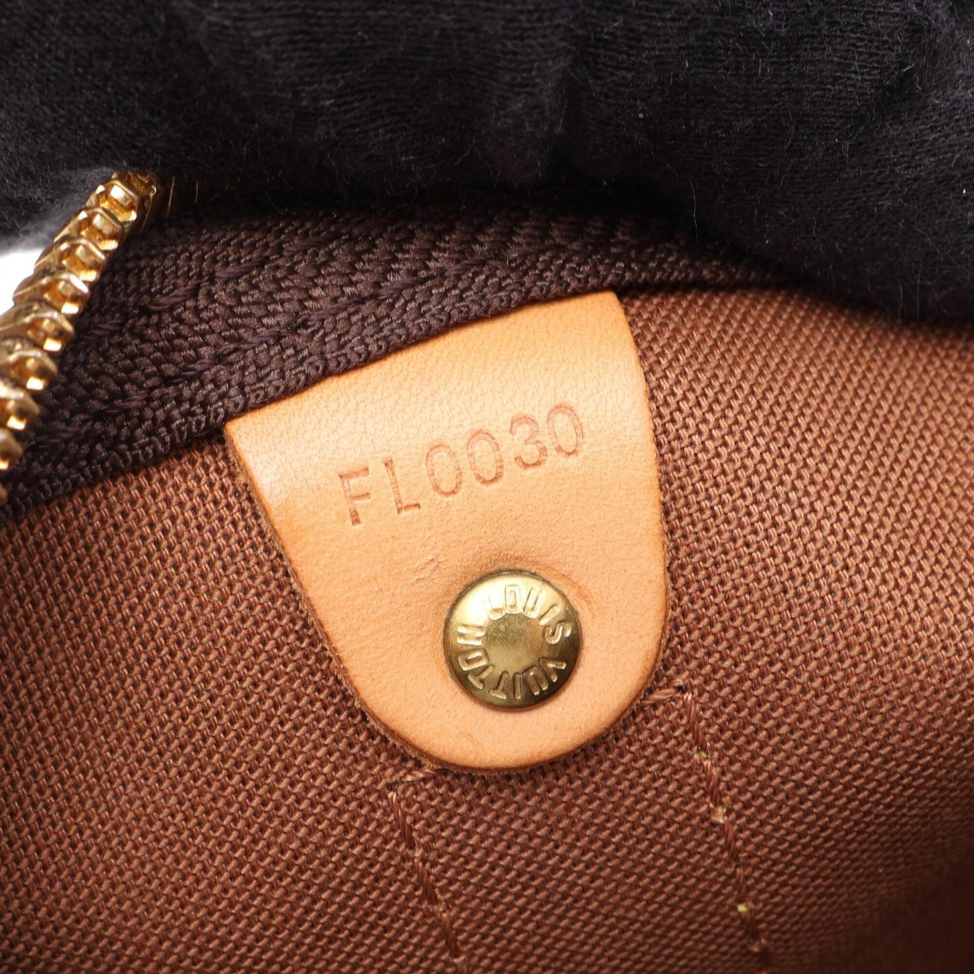 Louis Vuitton Brown Coated Canvas Leather Boston Bag Handbag (Pre-Owned)