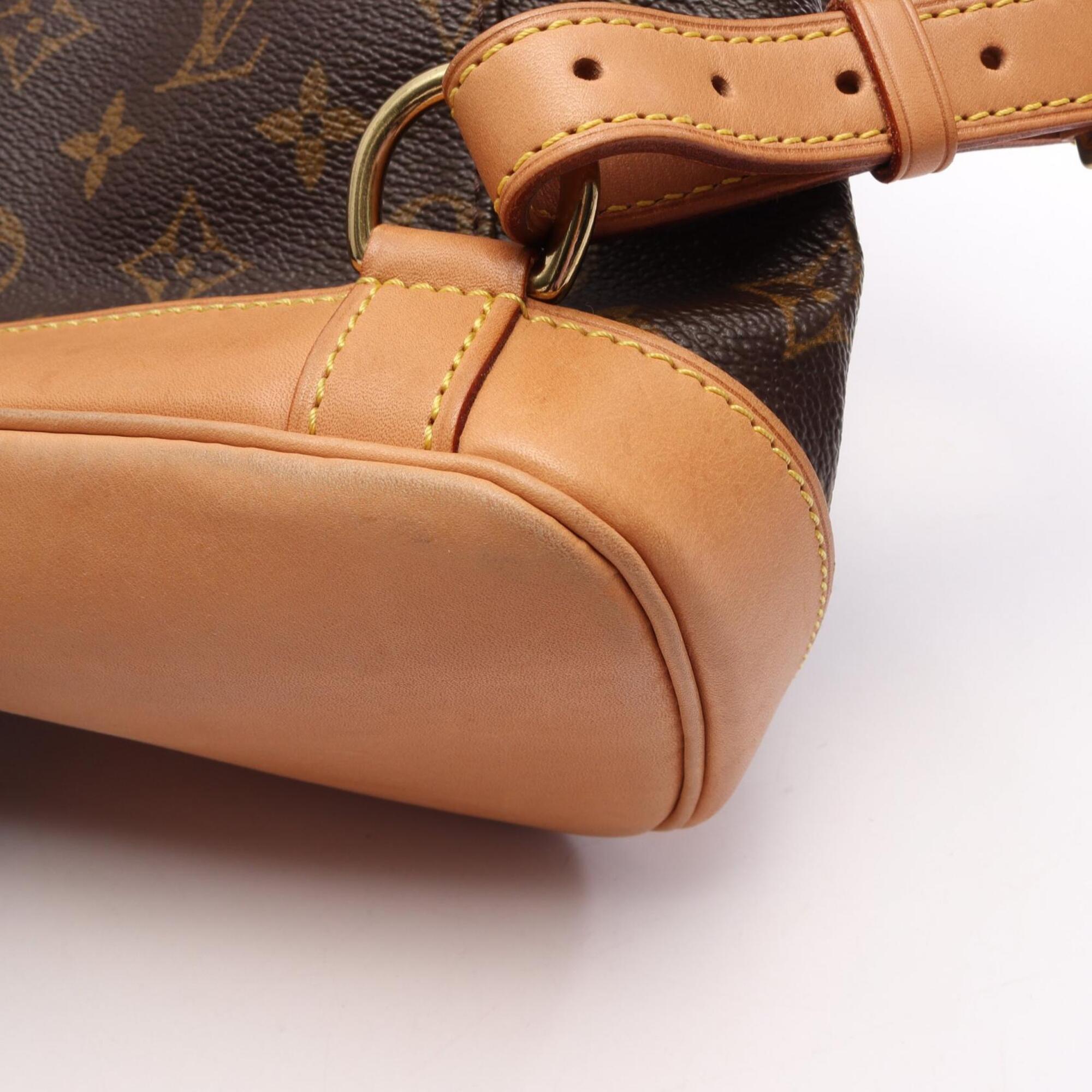 Louis Vuitton Brown Monogram Pvc Coated Canvas Leather Backpack Handbag (Pre-Owned)
